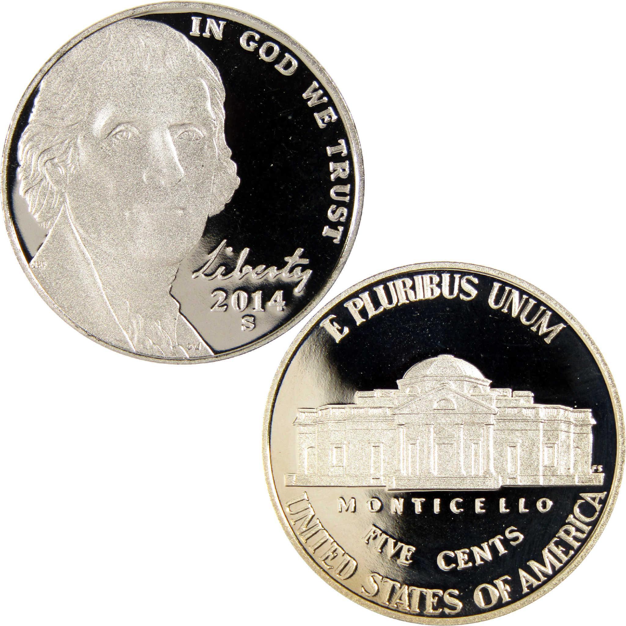 2014 S Jefferson Nickel Choice Proof 5c Coin