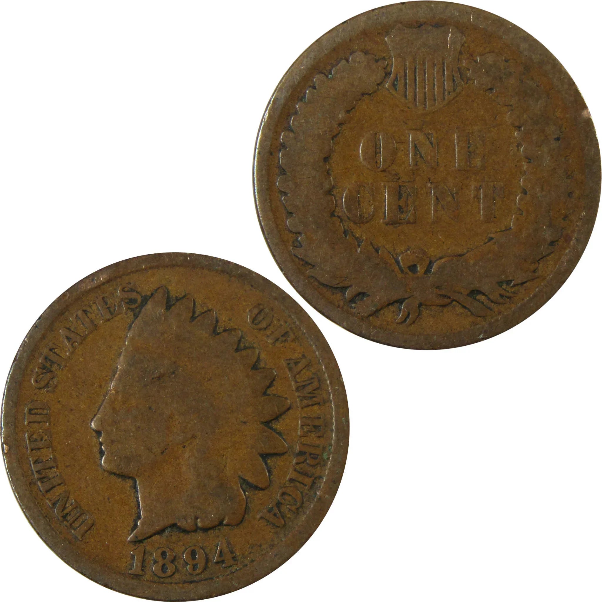 1894 Indian Head Cent G Good Penny 1c Coin Collectible SKU:I26546