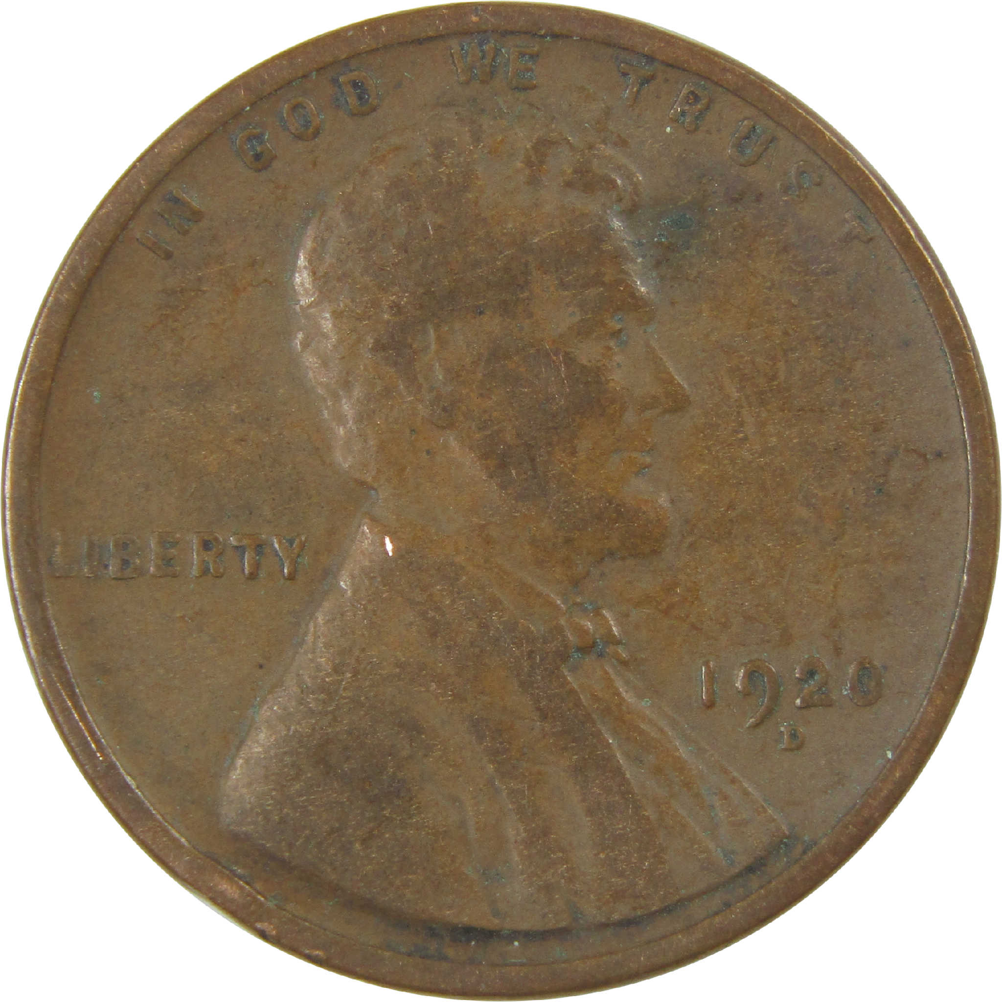 1920 D Lincoln Wheat Cent Circulated Penny 1c Coin Collectible