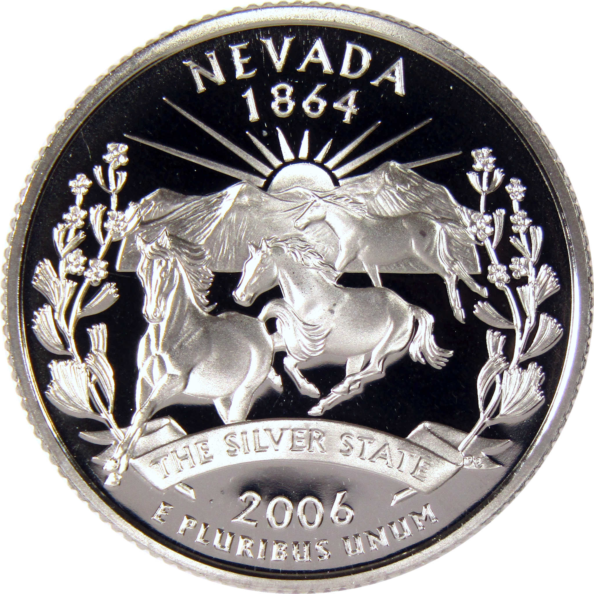 2006 S Nevada State Quarter Clad 25c Proof Coin