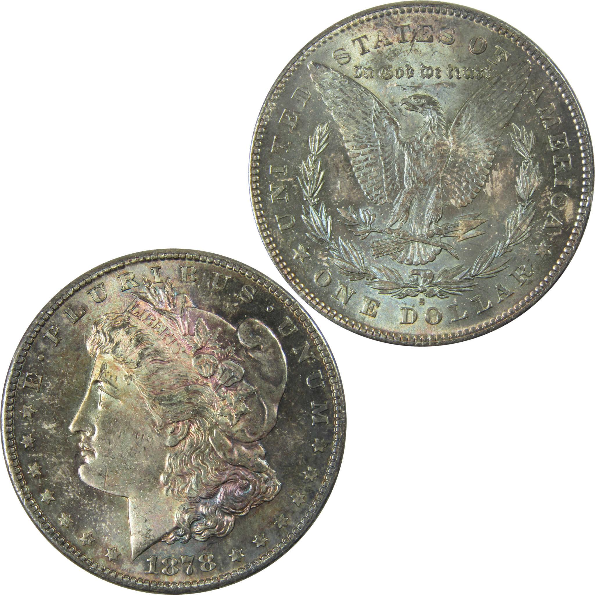 1878 S Morgan Silver Dollar Uncirculated Mint State Toned SKU:I26287