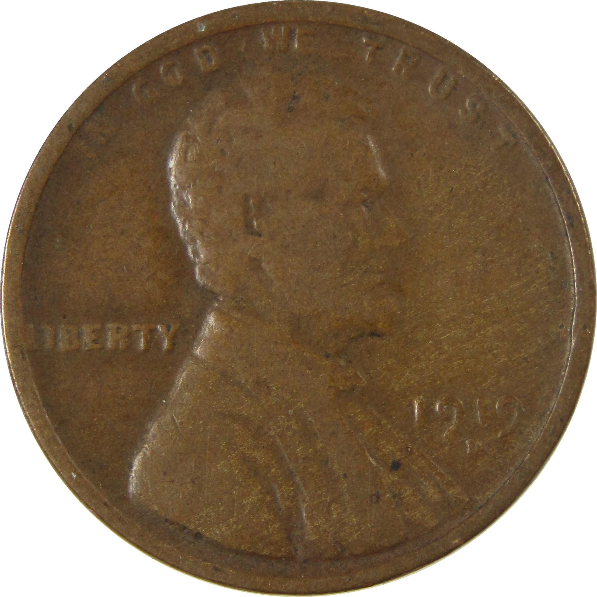 1919 D Lincoln Wheat Cent G Good Penny 1c Coin Collectible SKU:I27181