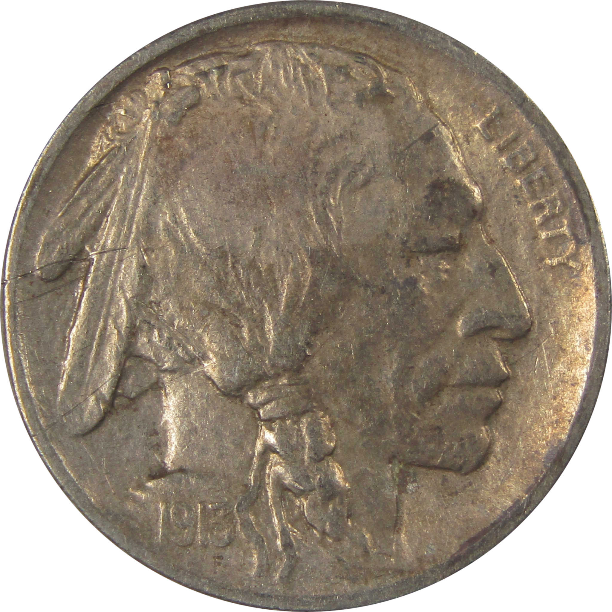 1913 S Type 1 Buffalo Nickel VF Very Fine Details 5c Coin SKU:I22881