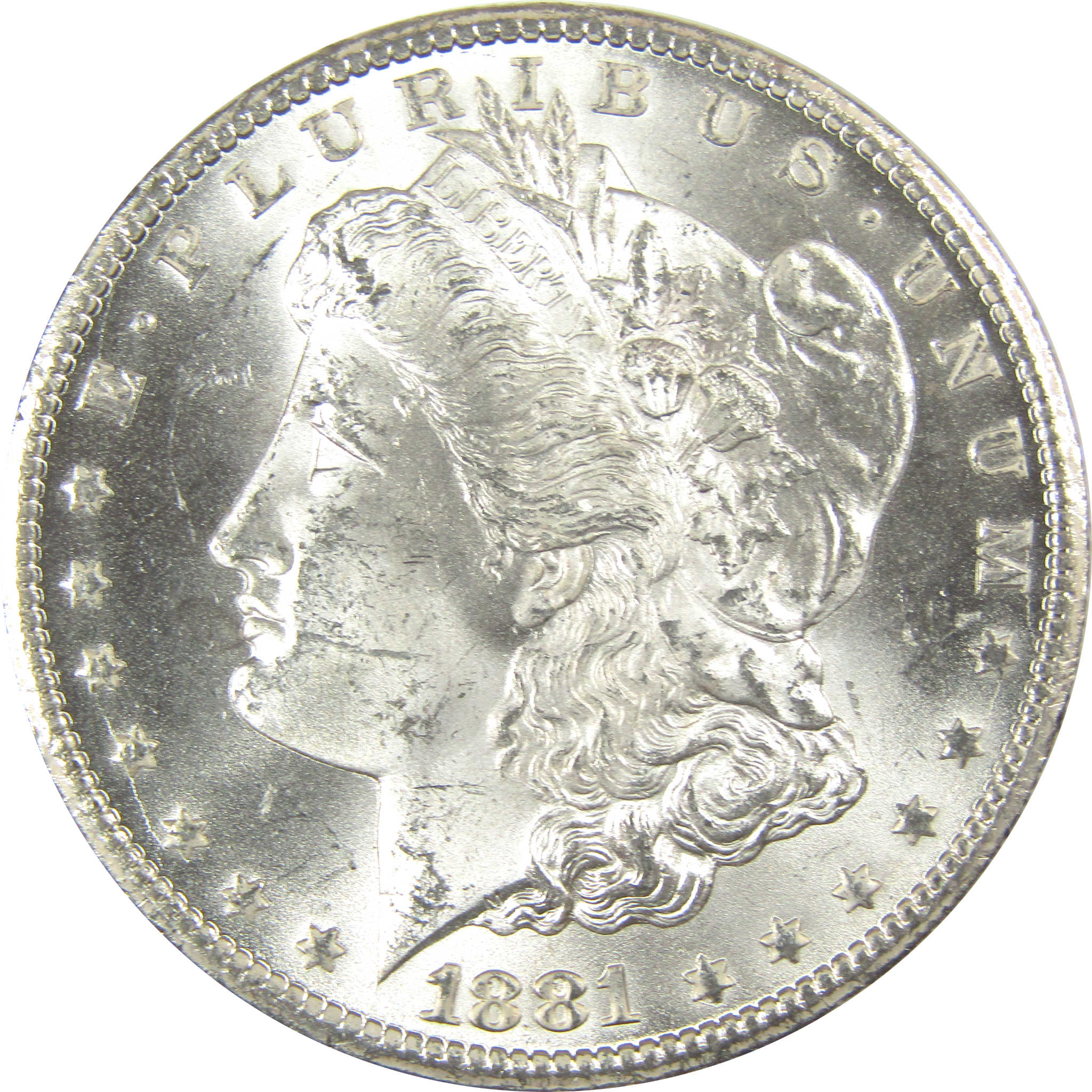 1881 CC Morgan Dollar BU Choice Uncirculated Silver $1 Coin SKU:I19536 - Morgan coin - Morgan silver dollar - Morgan silver dollar for sale - Profile Coins & Collectibles