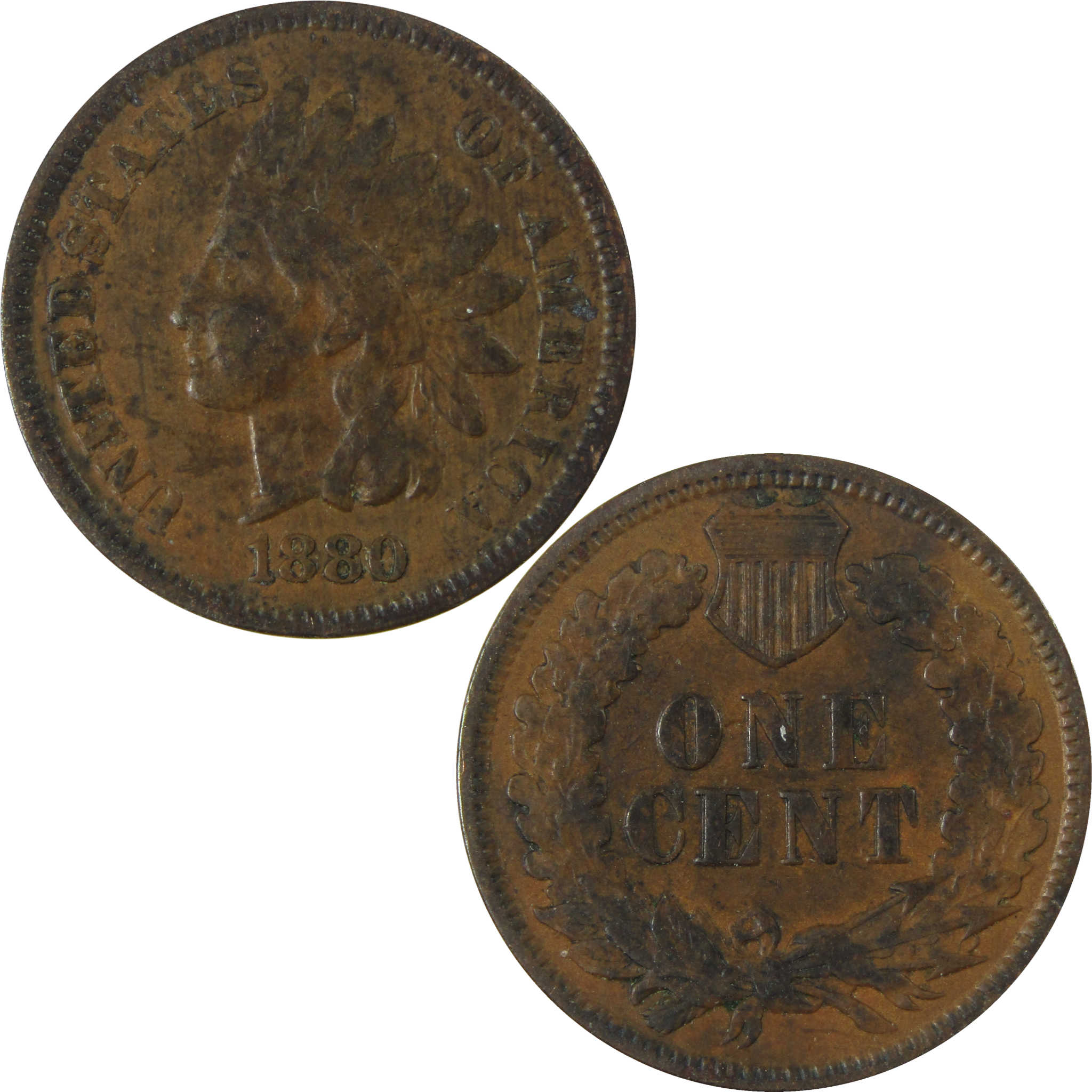 1880 Indian Head Cent VF Very Fine Penny 1c Coin SKU:I27016