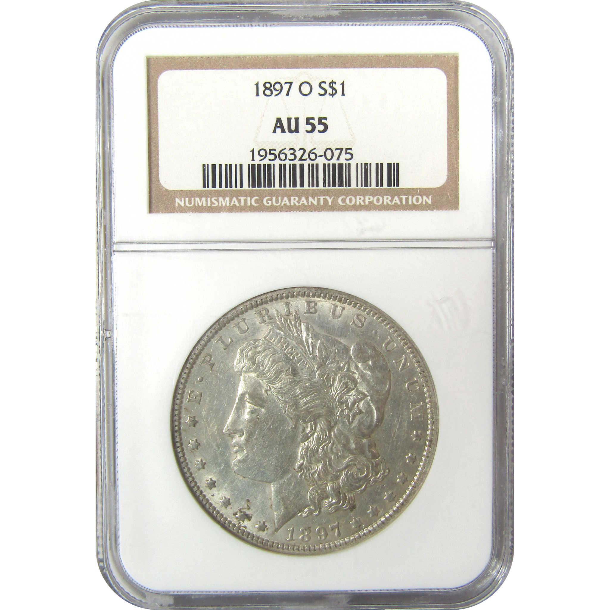 1897 O Morgan Dollar AU 55 NGC Silver $1 Coin SKU:I19862 - Morgan coin - Morgan silver dollar - Morgan silver dollar for sale - Profile Coins & Collectibles