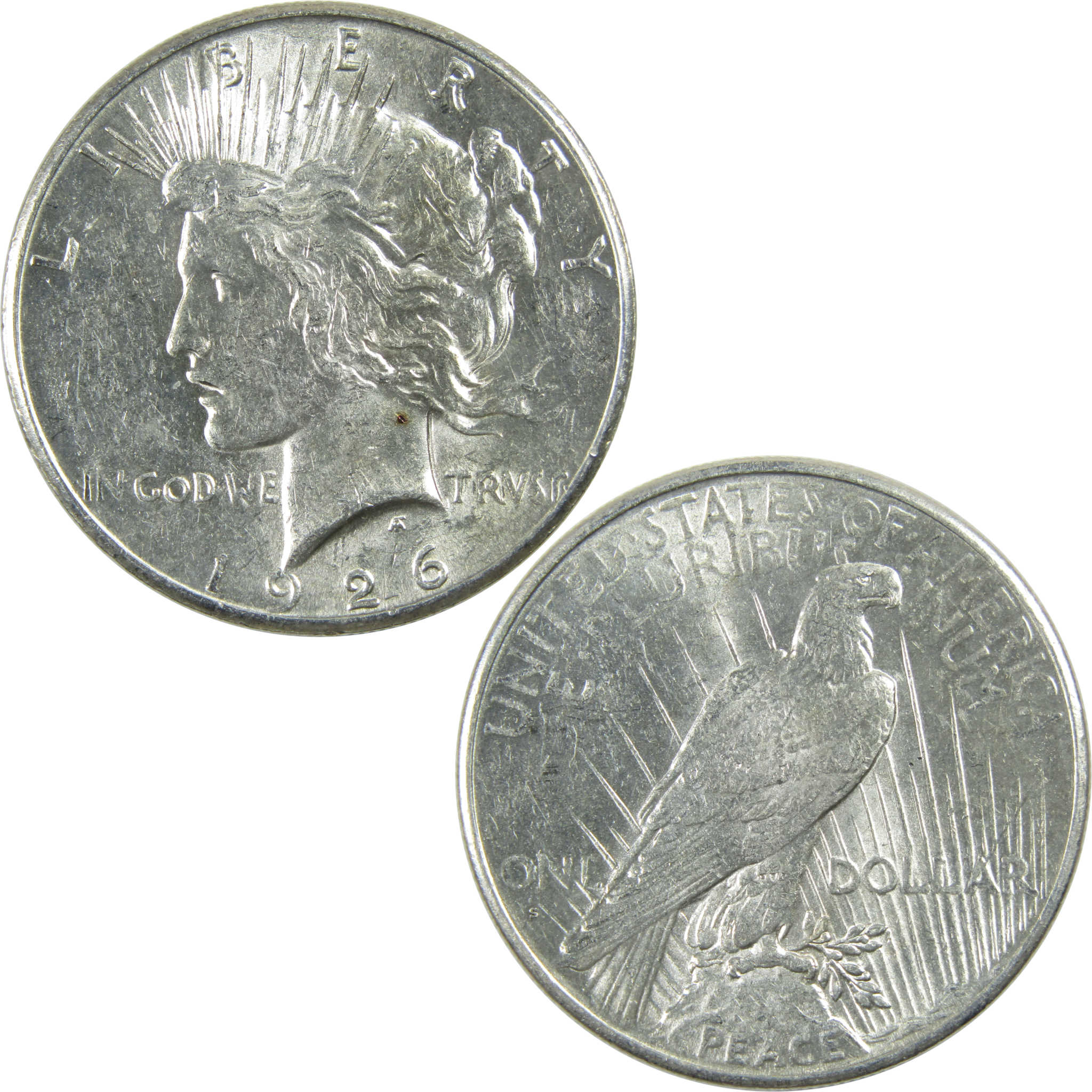 1926 S Peace Dollar AU About Uncirculated Silver $1 Coin SKU:I12839