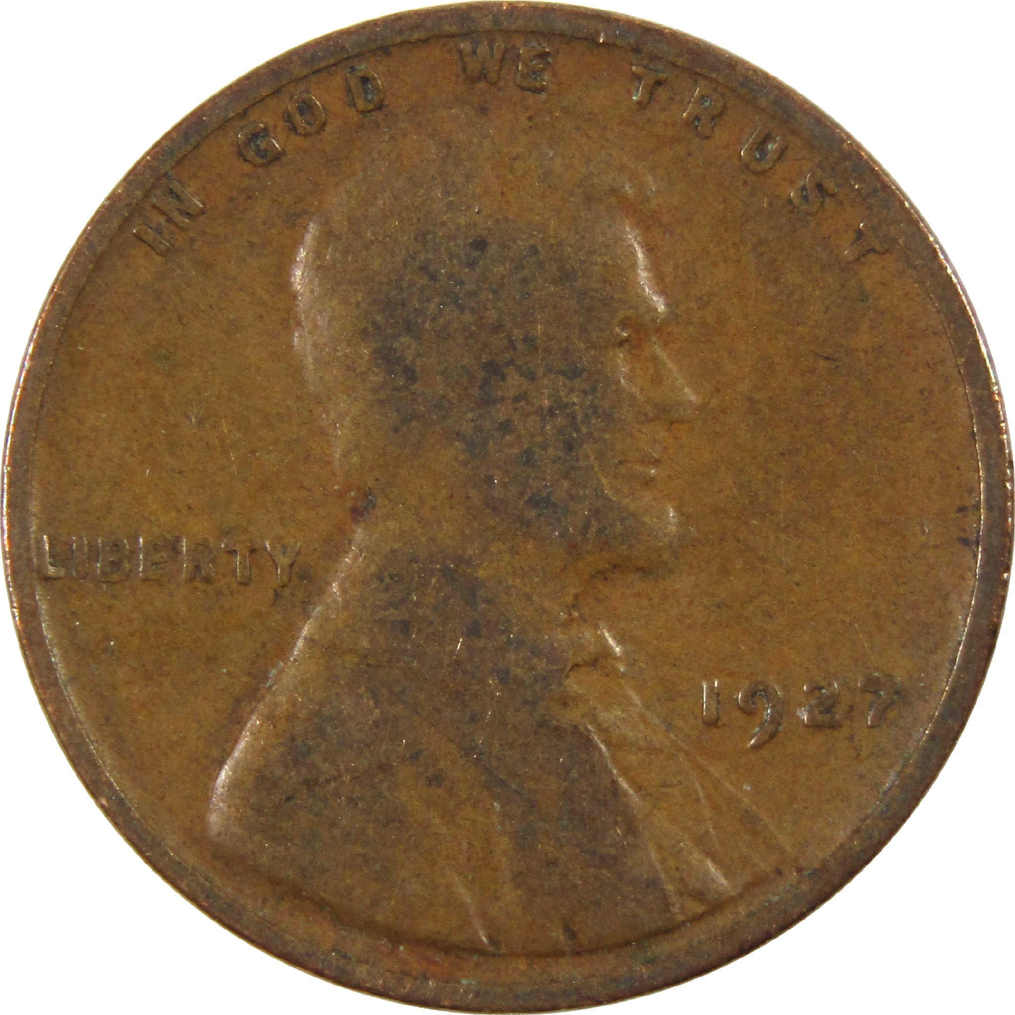 1927 Lincoln Wheat Cent G Good Penny 1c Coin