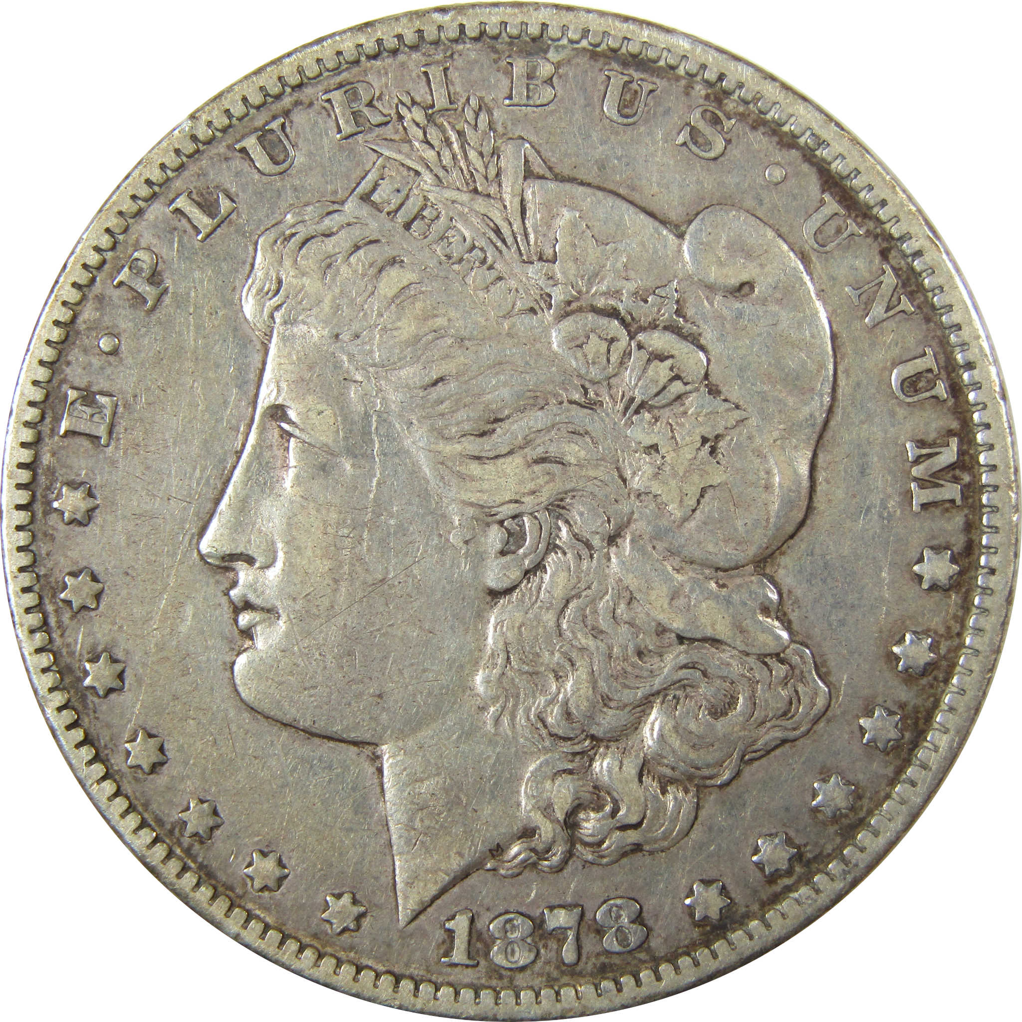 1878 CC Morgan Silver Dollar VF Very Fine $1 Coin SKU:CP1386 - Morgan coin - Morgan silver dollar - Morgan silver dollar for sale - Profile Coins & Collectibles