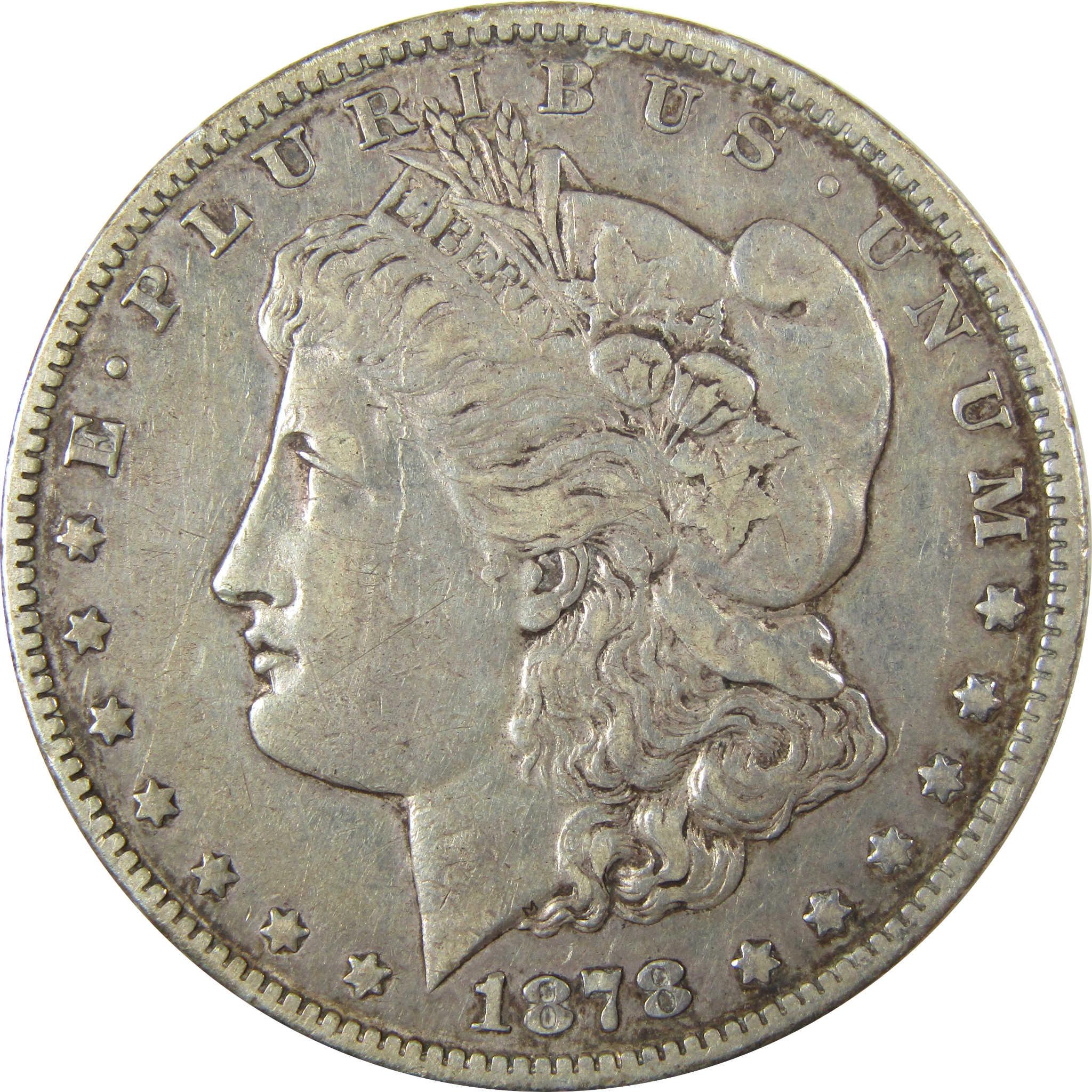 1878 CC Morgan Silver Dollar VF Very Fine $1 Coin SKU:CP1386 - Morgan coin - Morgan silver dollar - Morgan silver dollar for sale - Profile Coins & Collectibles