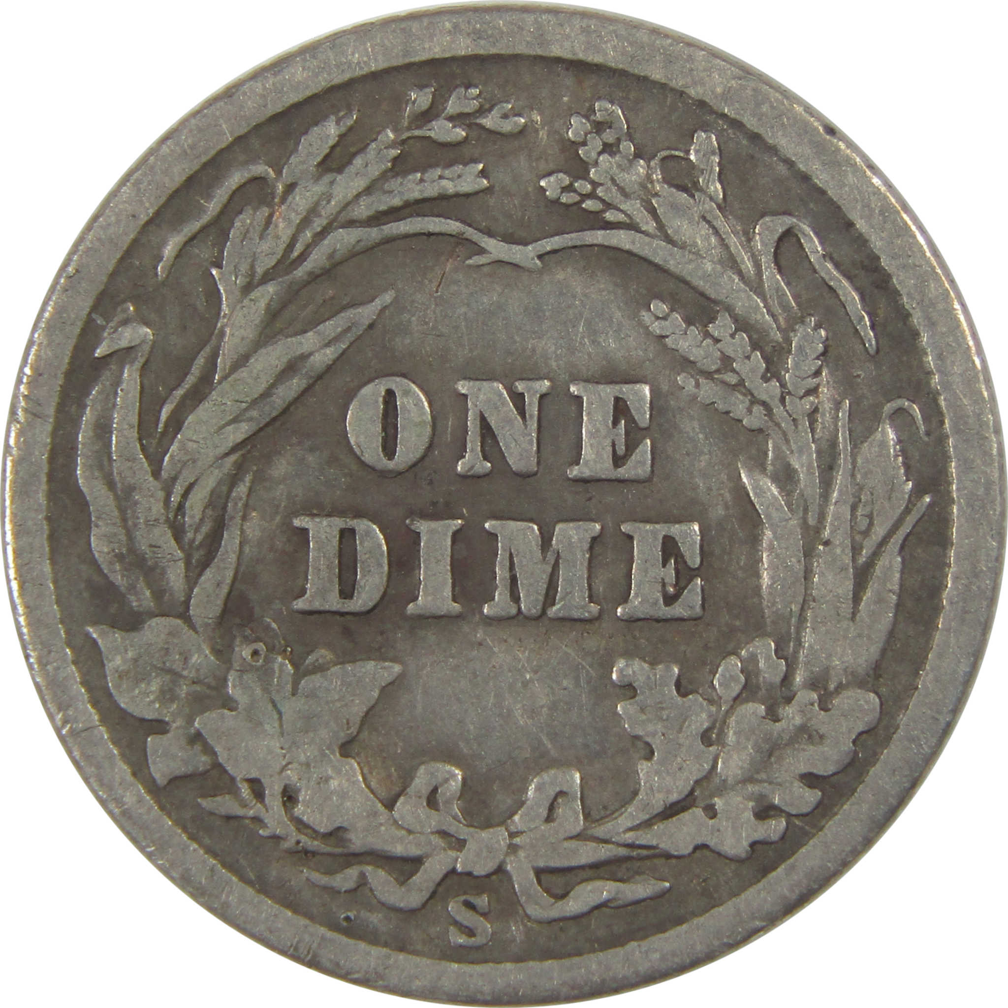 1908 S Barber Dime VG Very Good Silver 10c Coin SKU:I23734
