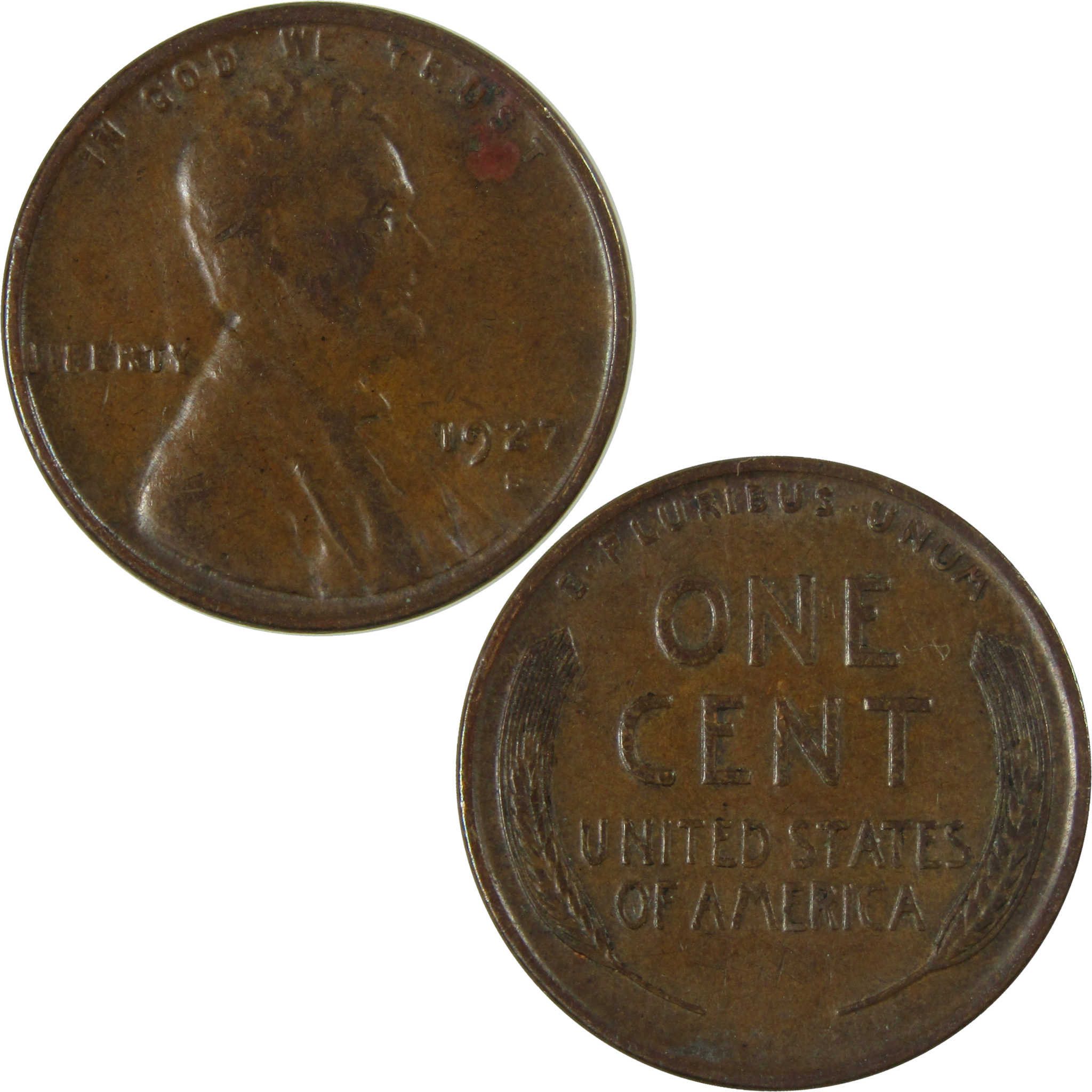 1927 S Lincoln Wheat Cent VF Very Fine Penny 1c Coin SKU:I26685