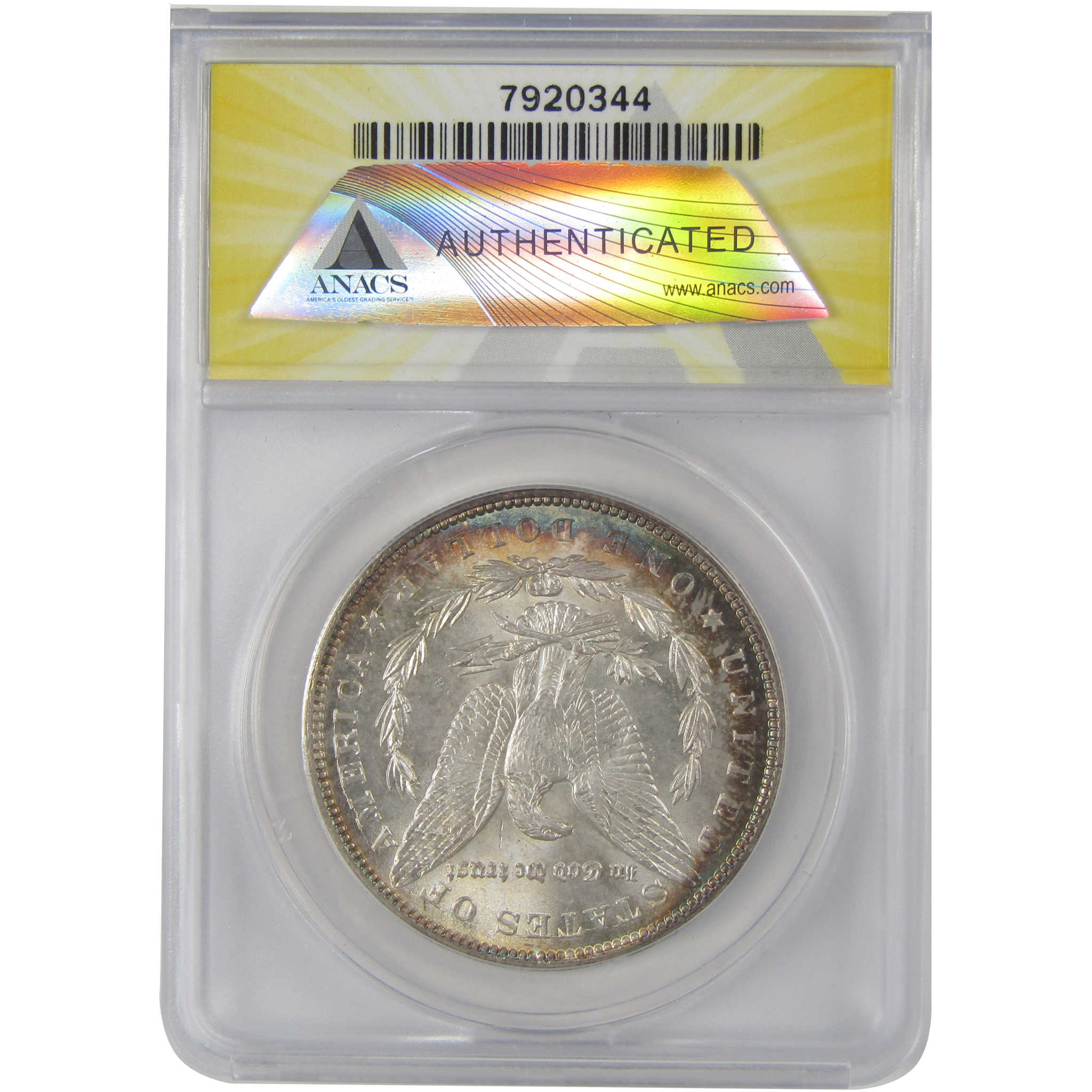 1887 Morgan Dollar MS 63 ANACS Silver Uncirculated Toned SKU:CP117