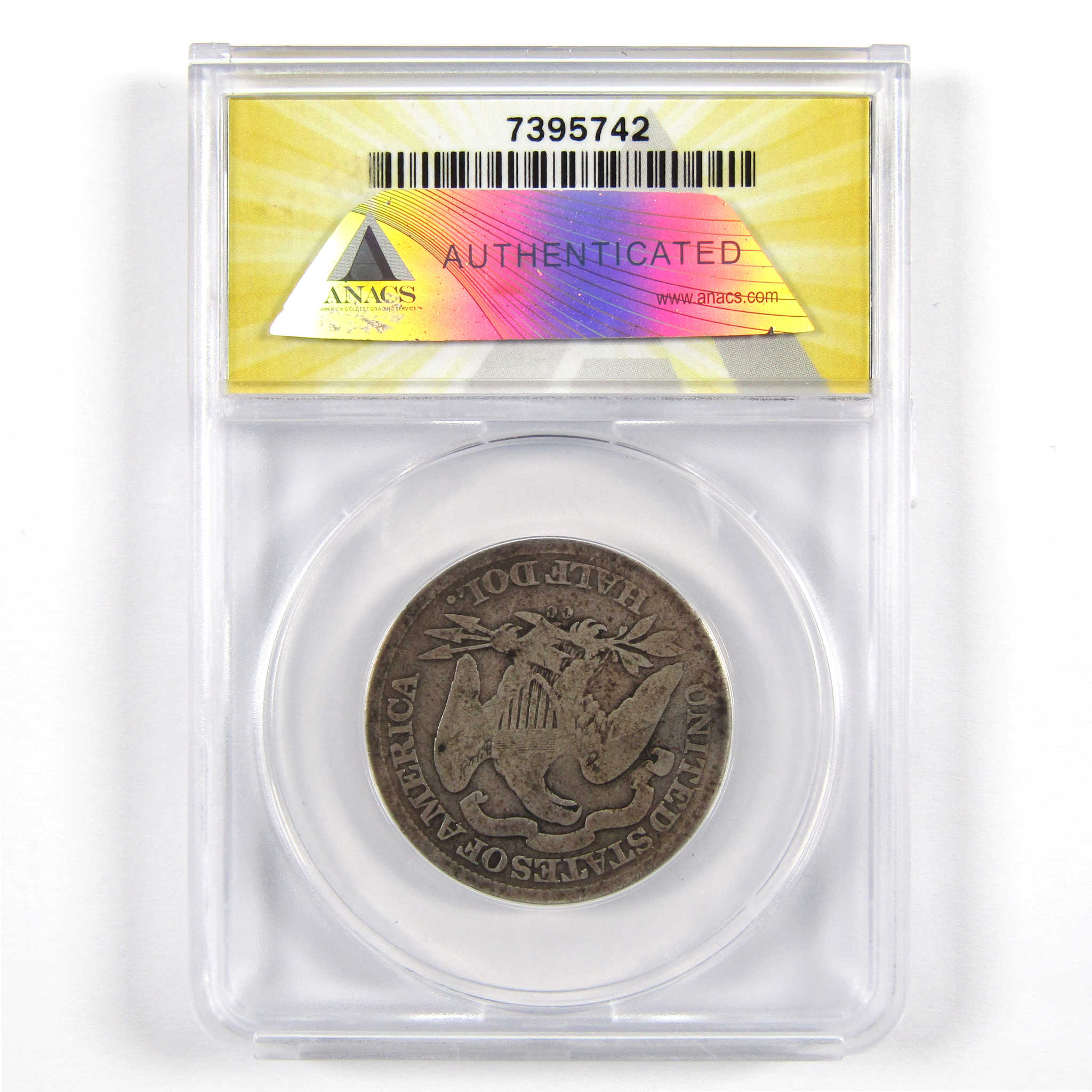 1872 CC Seated Liberty Half Dollar G 4 ANACS 90% Silver 50c SKU:I6271