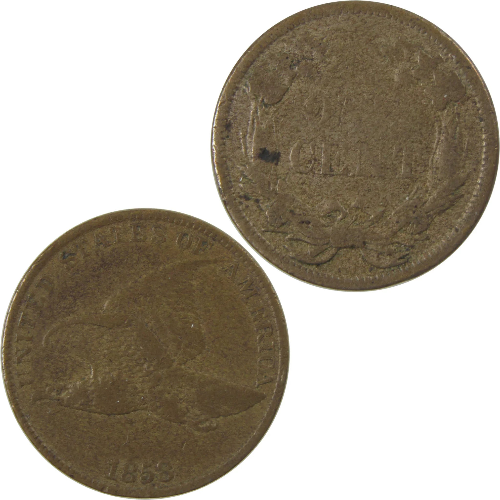 1858 Large Motto Flying Eagle Cent VF Very Fine Penny SKU:I25257