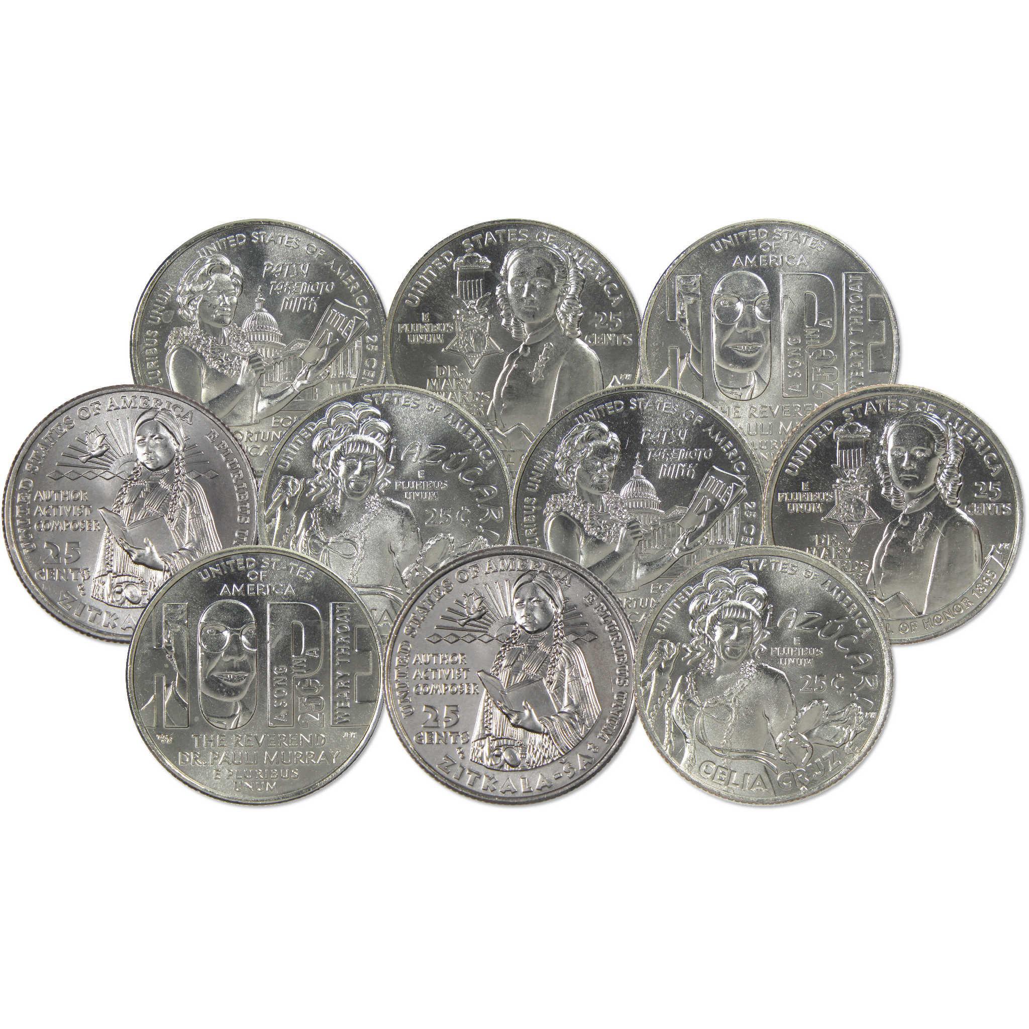 2024 P&D American Women Quarter 10 Coin Set Uncirculated