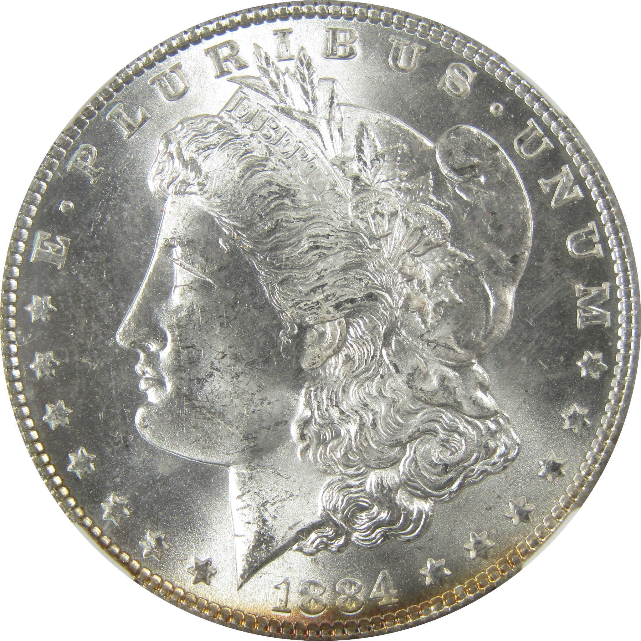 1884 Morgan Silver Dollar MS 63 NGC Uncirculated $1 Coin SKU:CP375 - Morgan coin - Morgan silver dollar - Morgan silver dollar for sale - Profile Coins & Collectibles