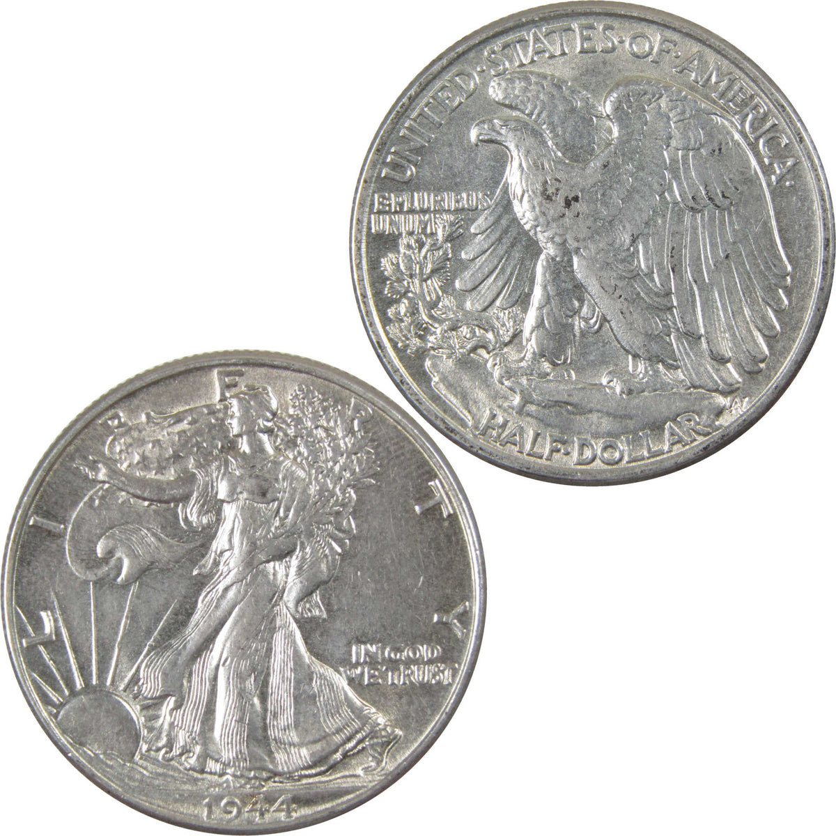 1944 Liberty Walking Silver 50c Borderline Uncirculated SKU:I28656