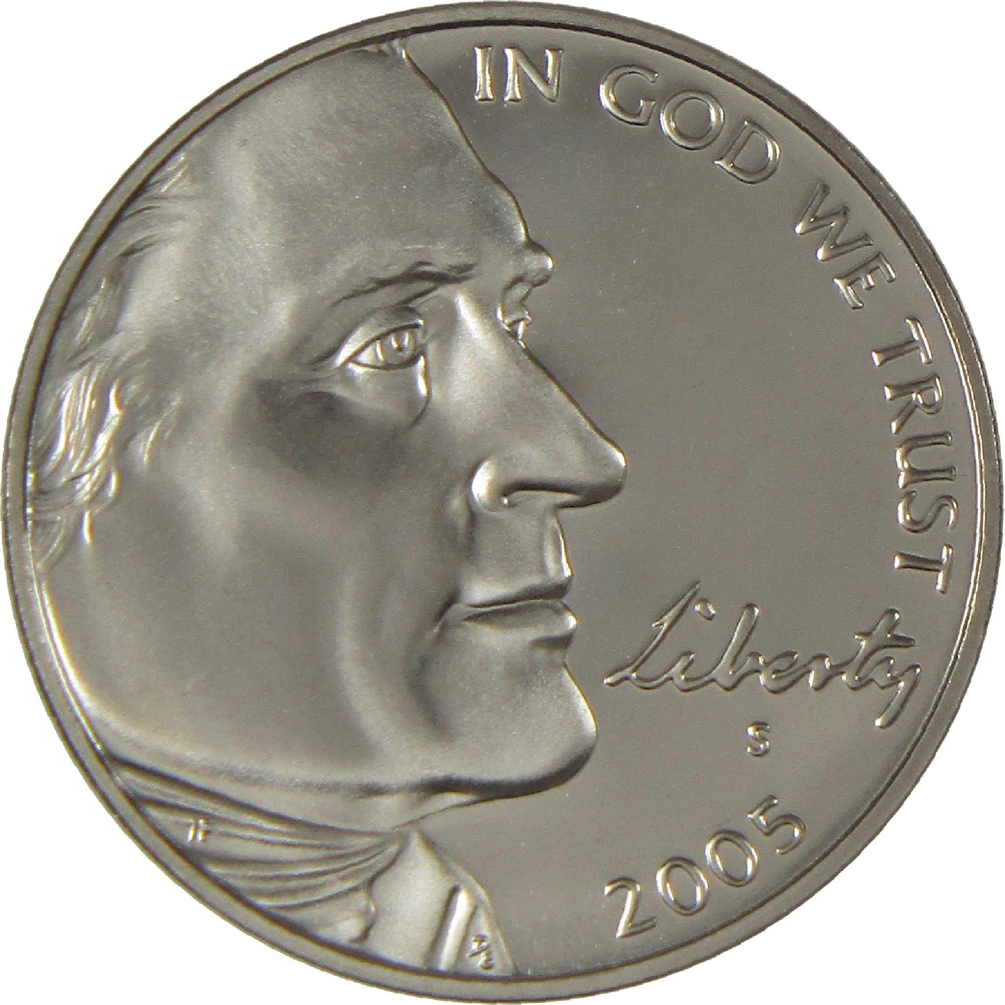2005 S Ocean in View Jefferson Nickel Choice Proof 5c Coin