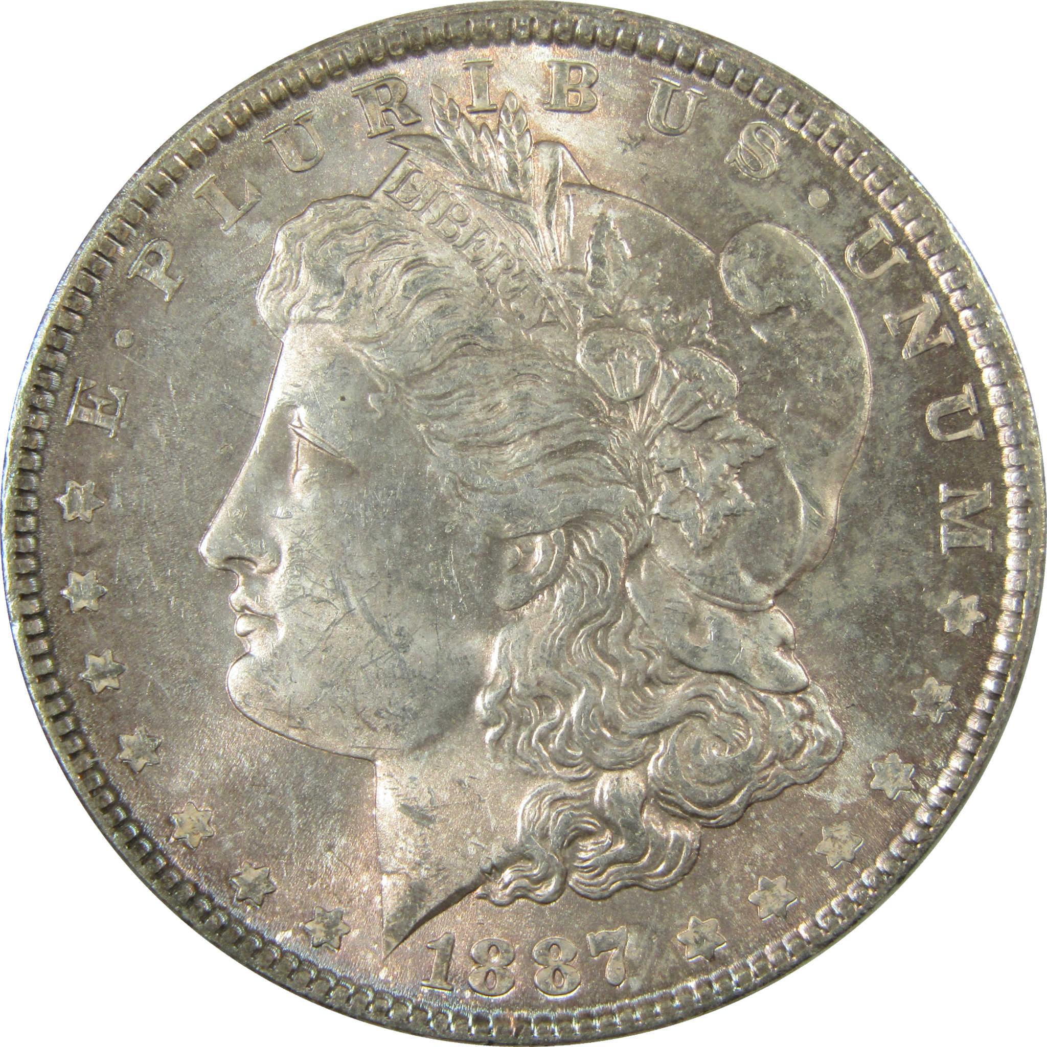 1887 Morgan Silver Dollar Uncirculated Mint State $1 Coin SKU:I28098 - Morgan coin - Morgan silver dollar - Morgan silver dollar for sale - Profile Coins & Collectibles