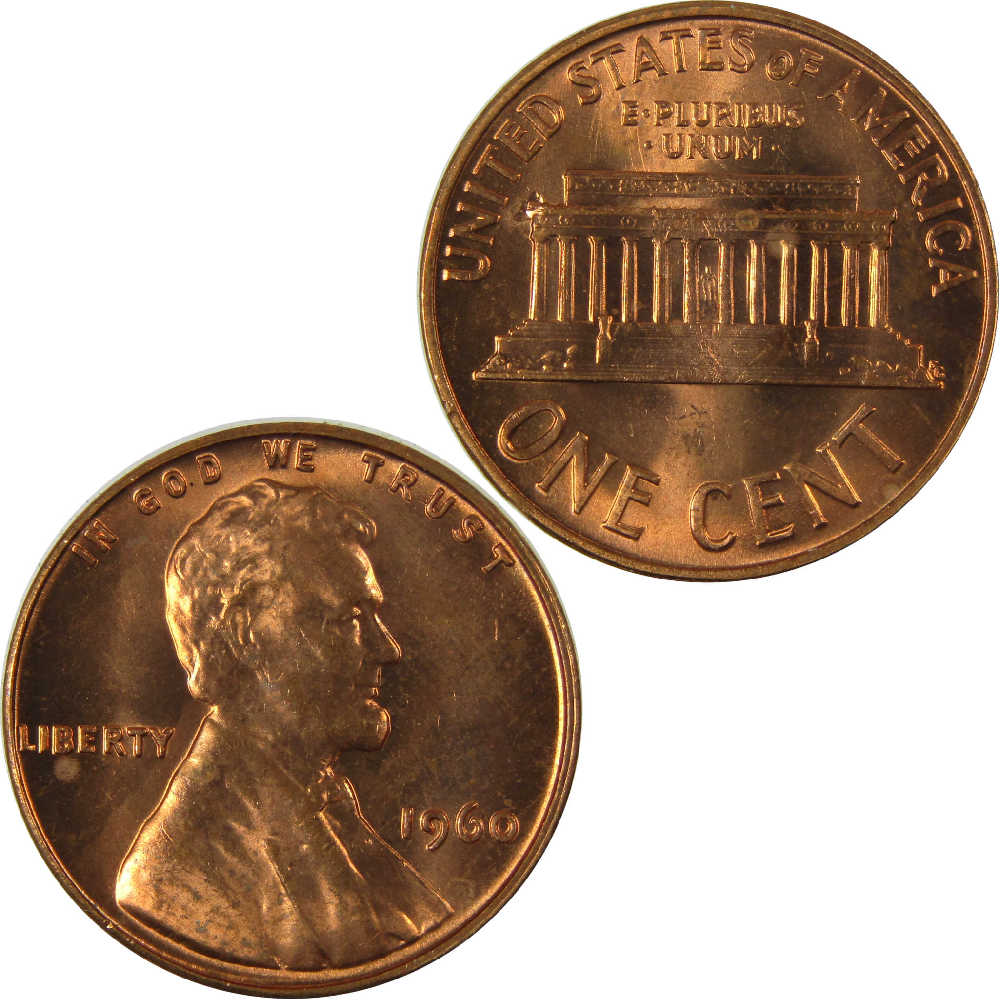 1960 Small Date Lincoln Memorial 1c Uncirculated Mint State SKU:I26565
