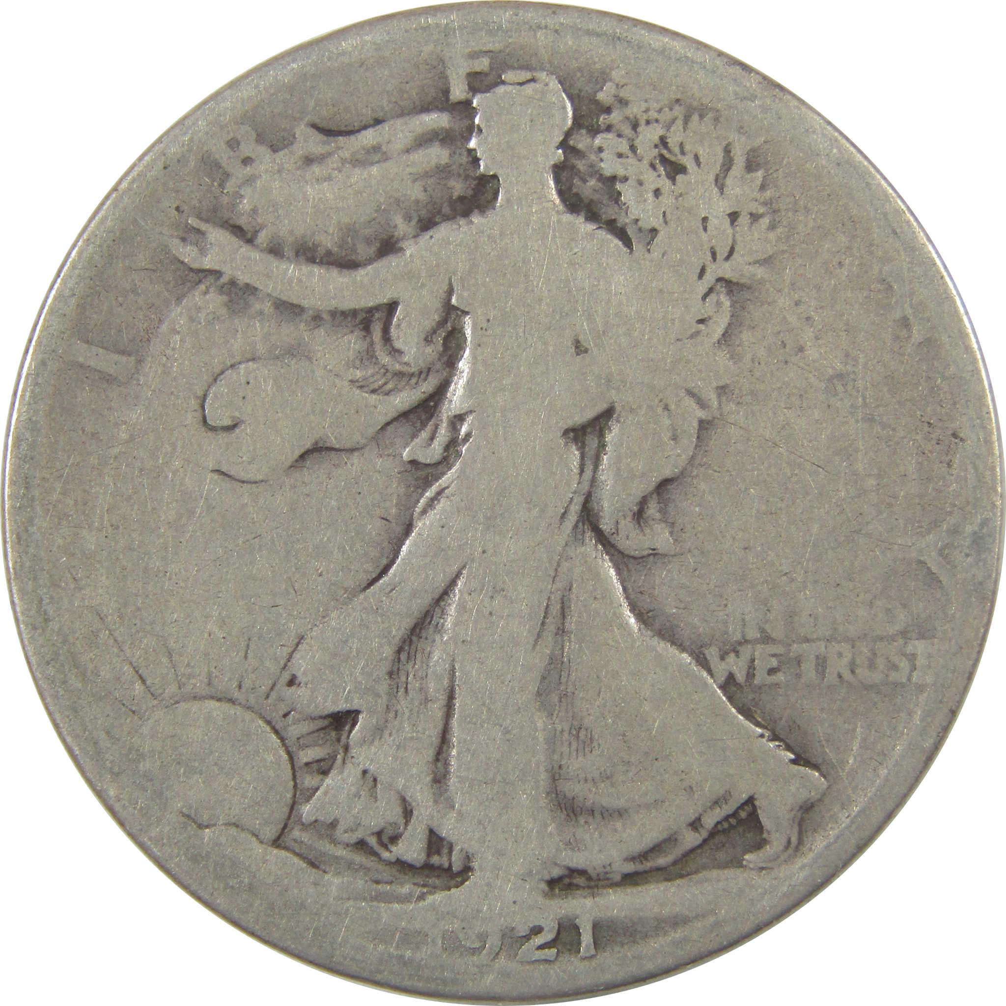 1921 S Liberty Walking Half Dollar G Good Silver 50c Coin SKU:I18825