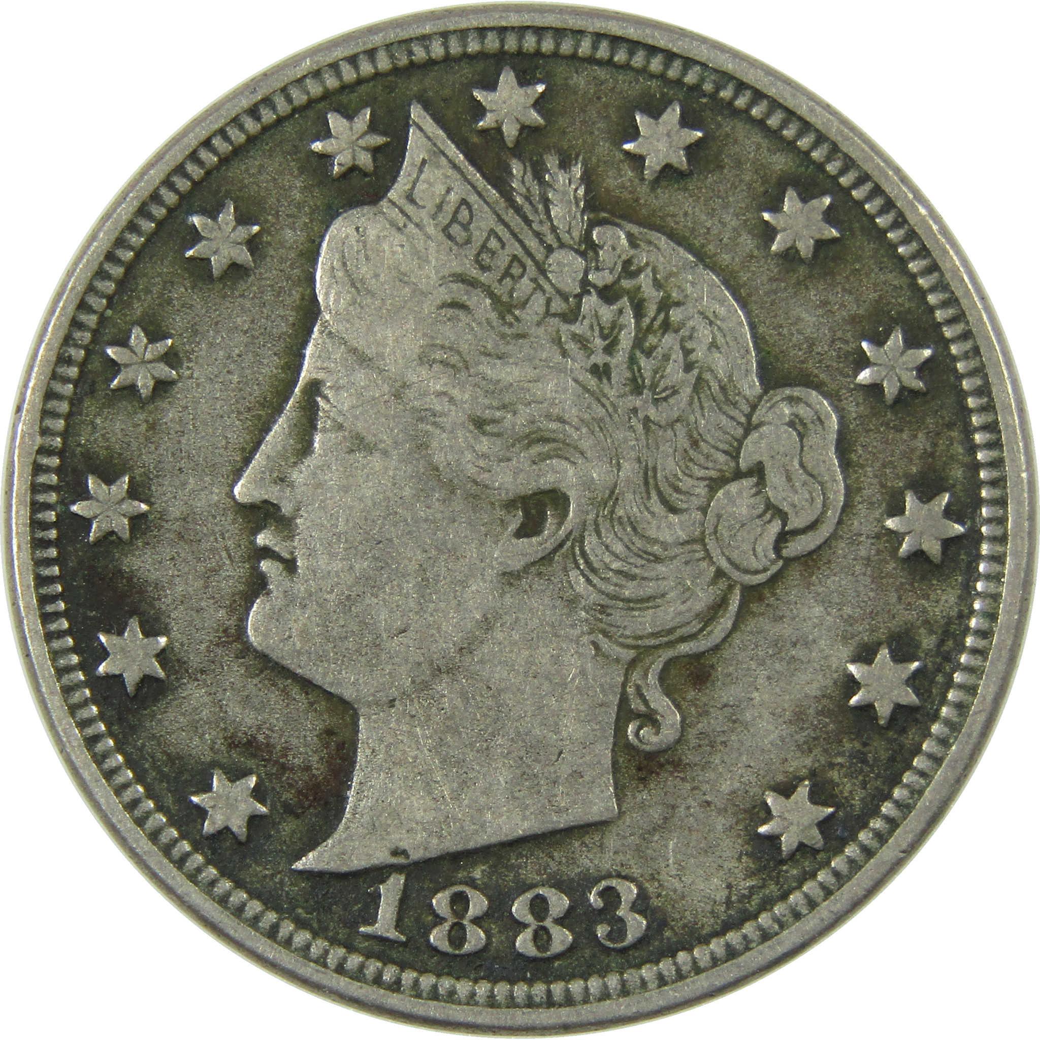 1883 No Cents Liberty Head V Nickel VF Very Fine 5c Coin SKU:I27235
