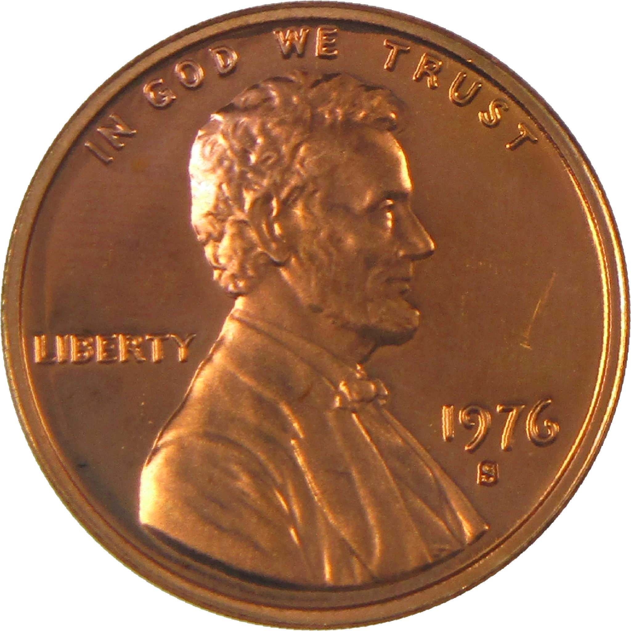 1976 S Lincoln Memorial Cent Choice Proof Penny 1c Coin