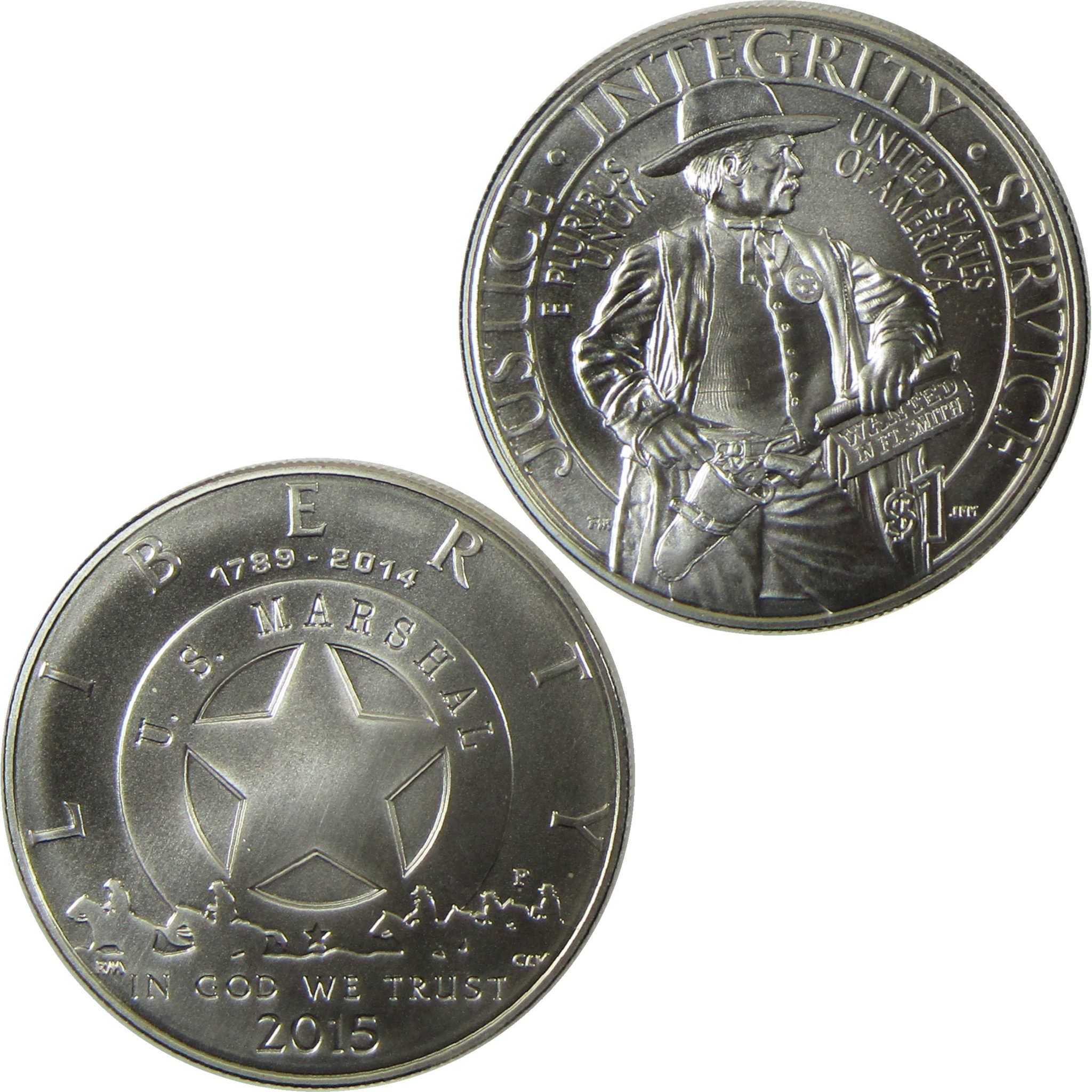 2015 P U.S. Marshals Service Commemorative Silver Dollar Uncirculated