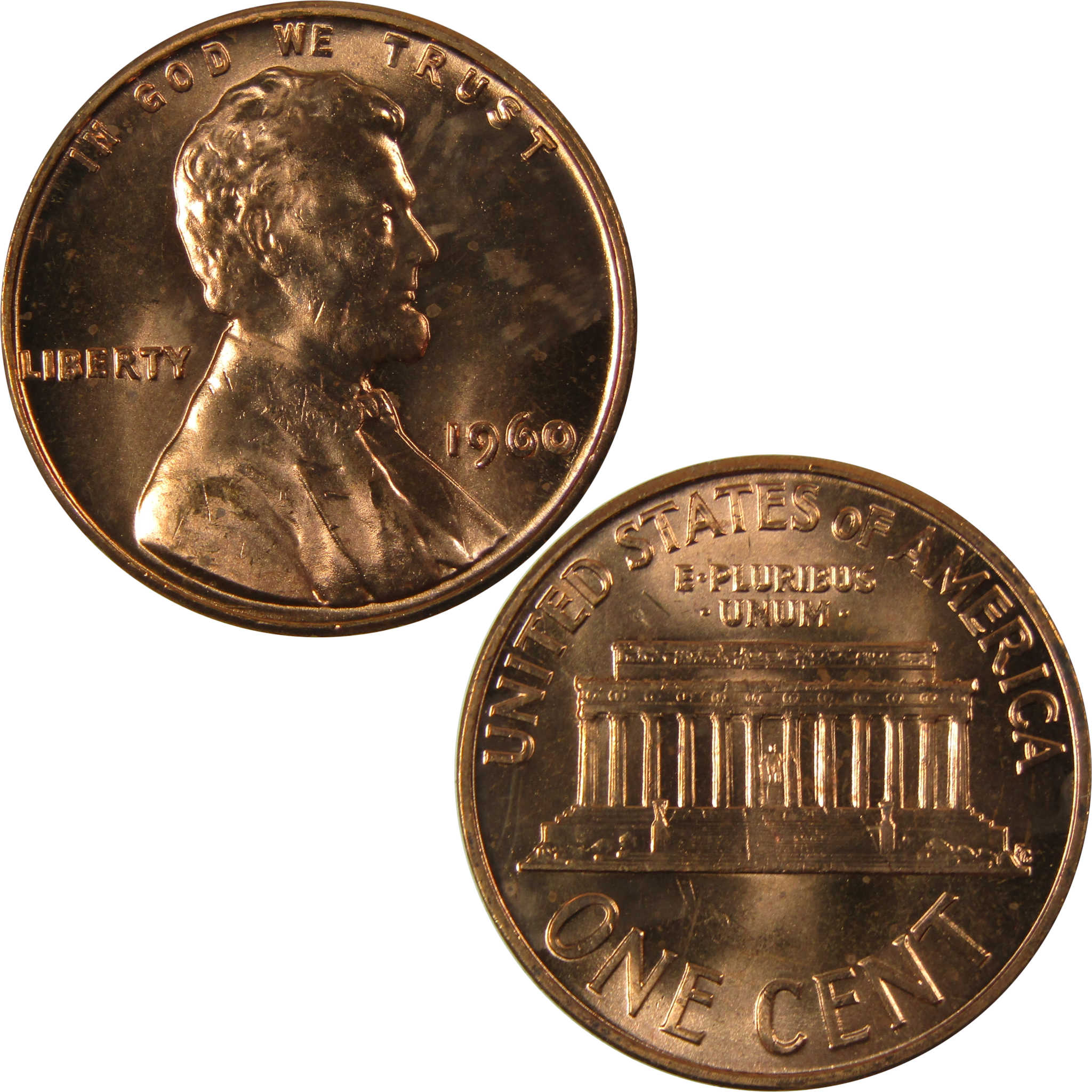 1960 Small Date Lincoln Memorial 1c Uncirculated Mint State SKU:I26570