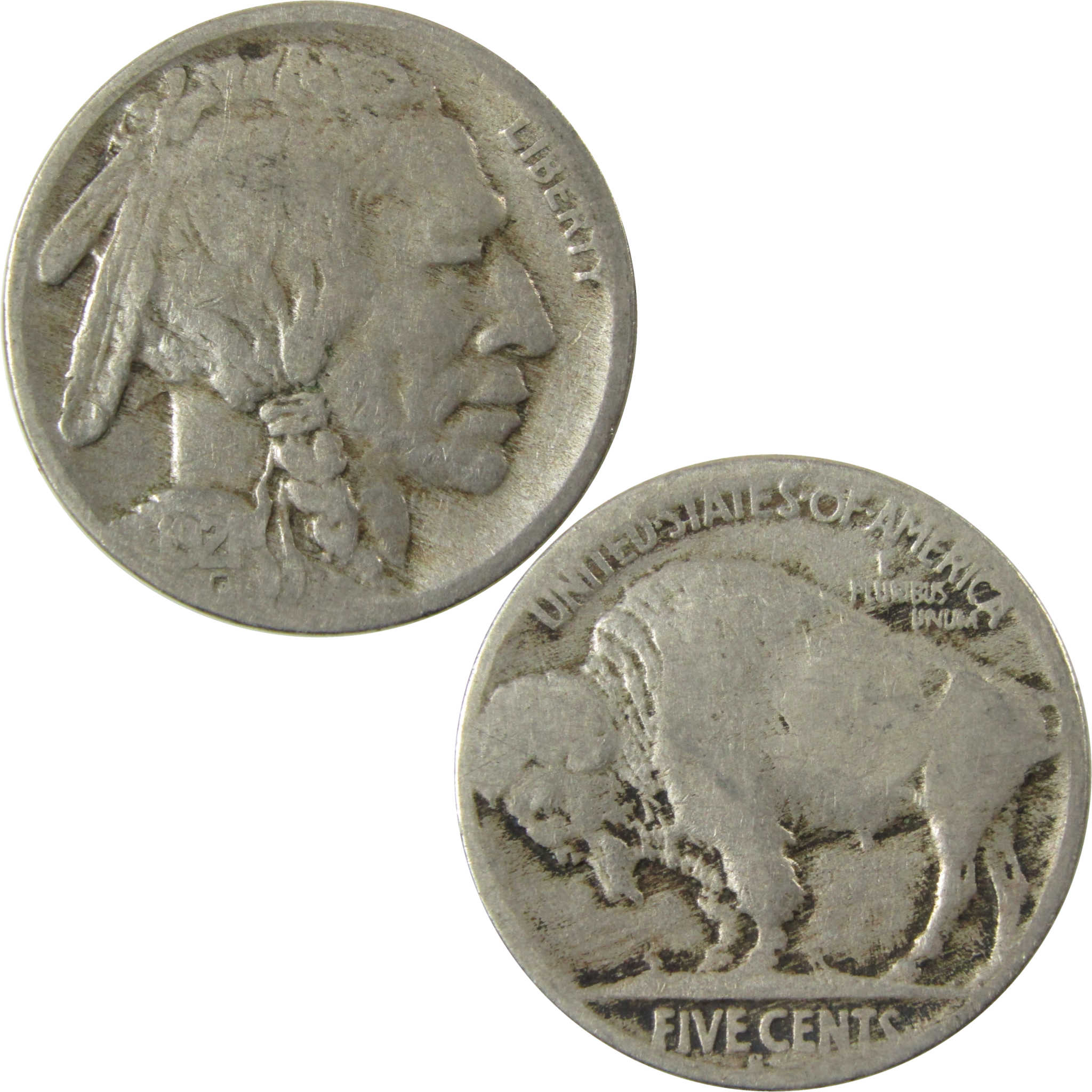 1921 S Indian Head Buffalo Nickel AG About Good 5c Coin SKU:I28130