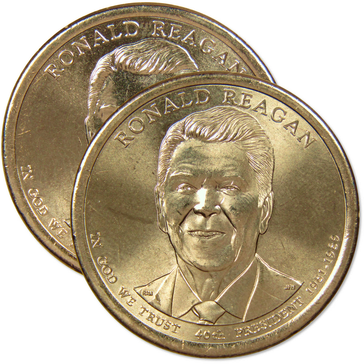 2016 P&D Ronald Reagan Presidential Dollar 2 Coin Set Uncirculated