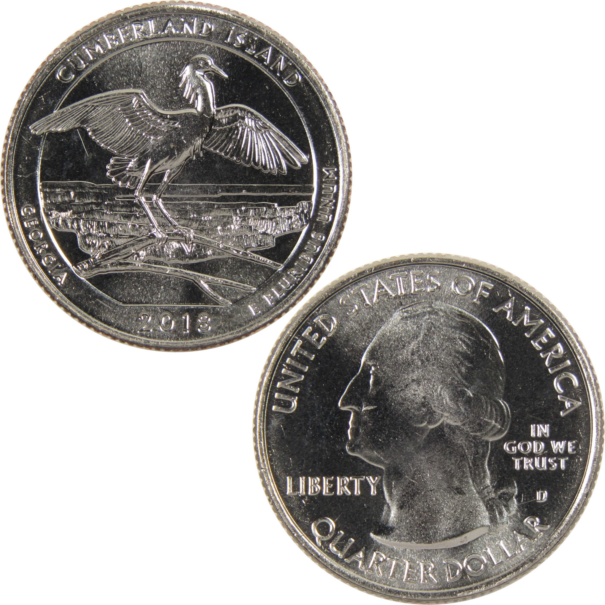 2018 D Cumberland Island National Park Quarter BU Uncirculated Clad