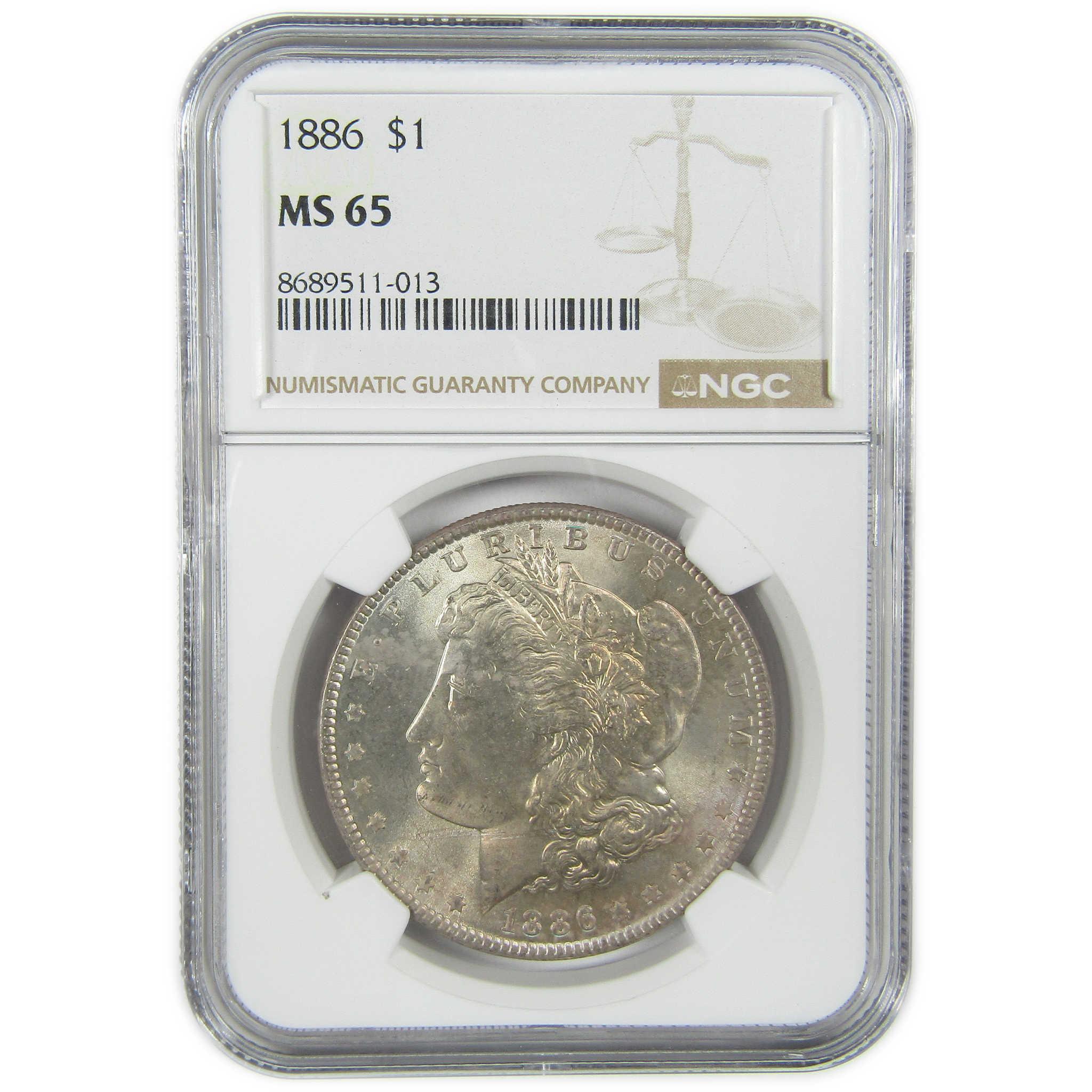 1886 Morgan Silver Dollar MS 65 NGC Uncirculated $1 Coin SKU:I27572 - Morgan coin - Morgan silver dollar - Morgan silver dollar for sale - Profile Coins & Collectibles