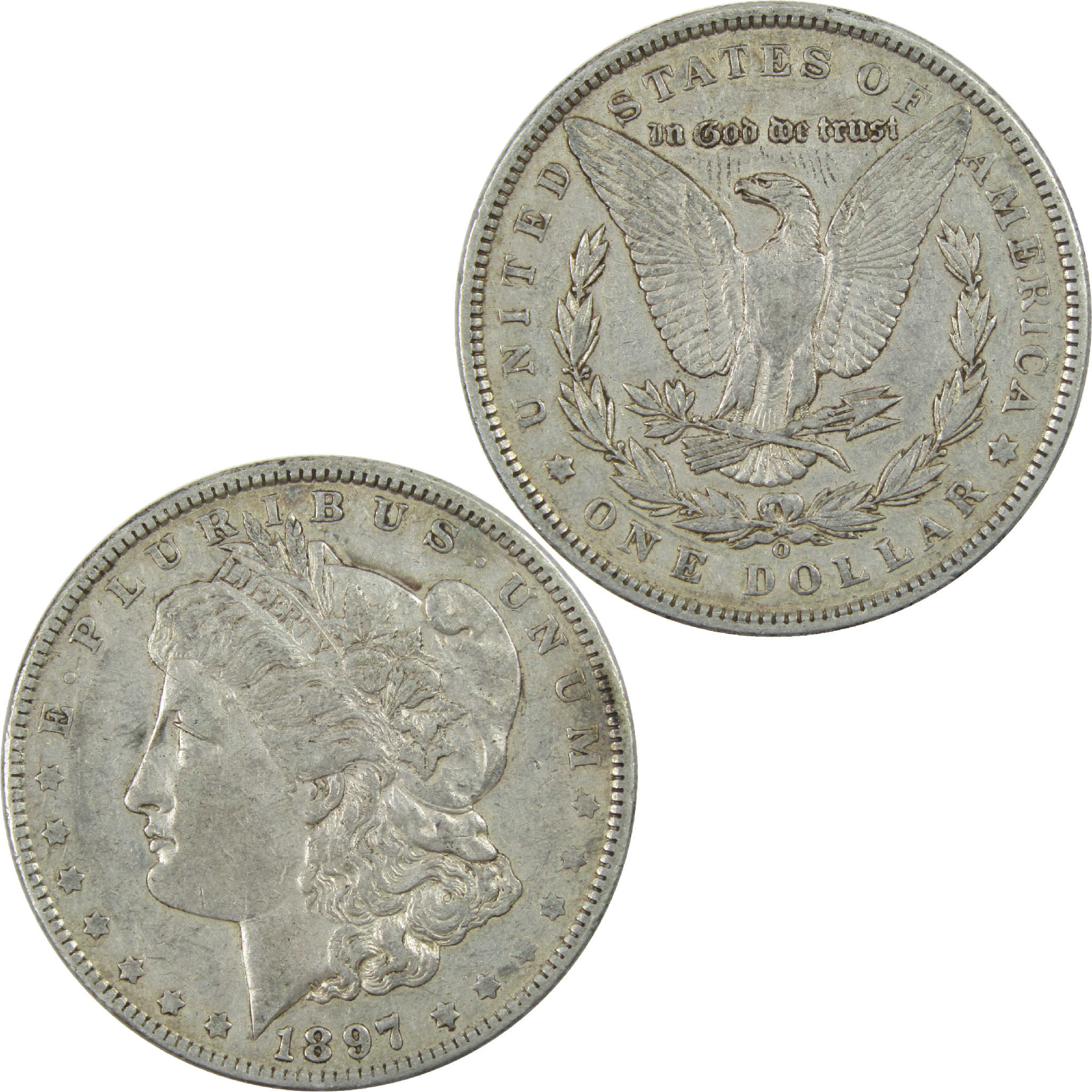 1897 O Morgan Dollar XF EF Extremely Fine Silver $1 Coin SKU:I11812 - Morgan coin - Morgan silver dollar - Morgan silver dollar for sale - Profile Coins & Collectibles