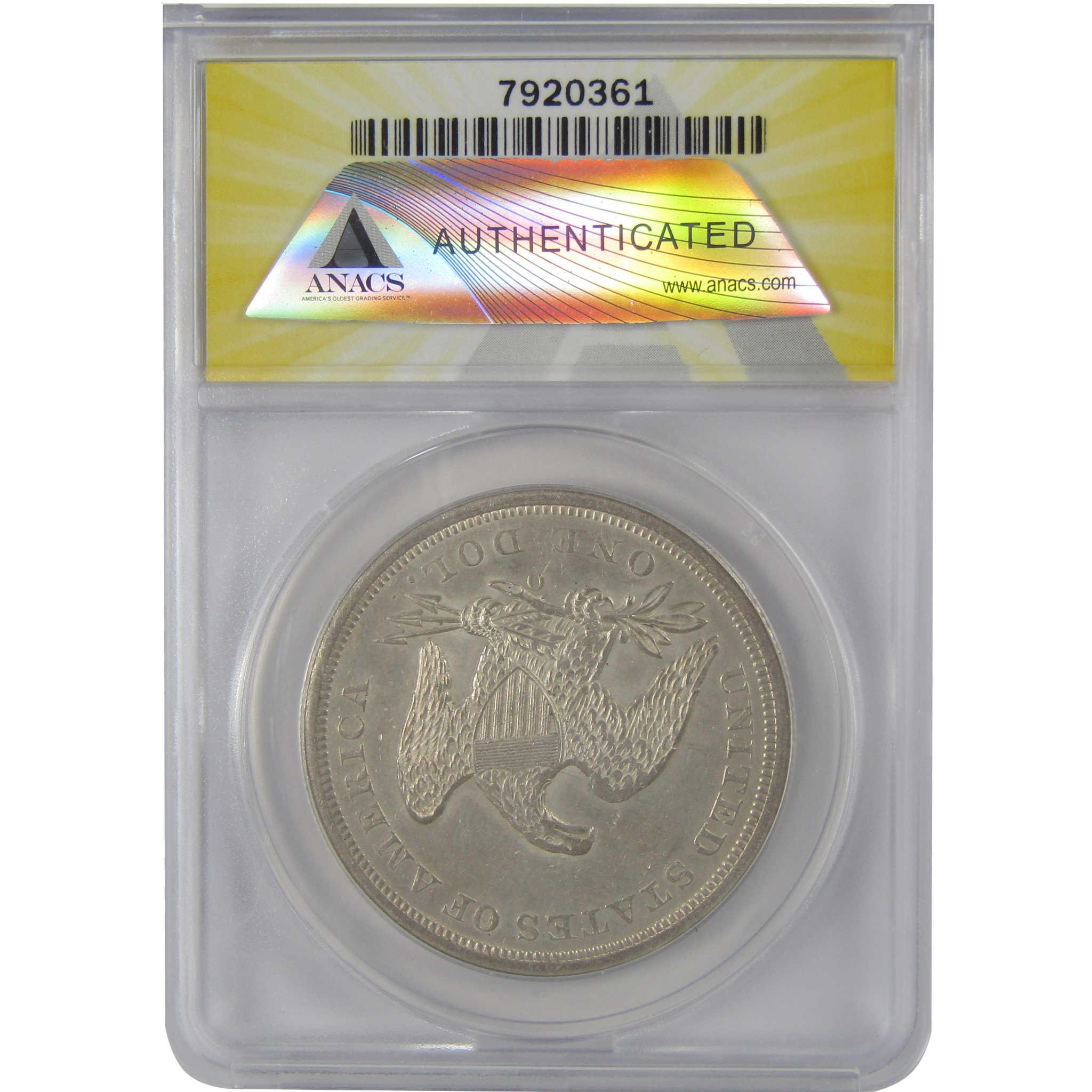 1860 O Seated Liberty Dollar AU 50 Details ANACS Silver SKU:CP128