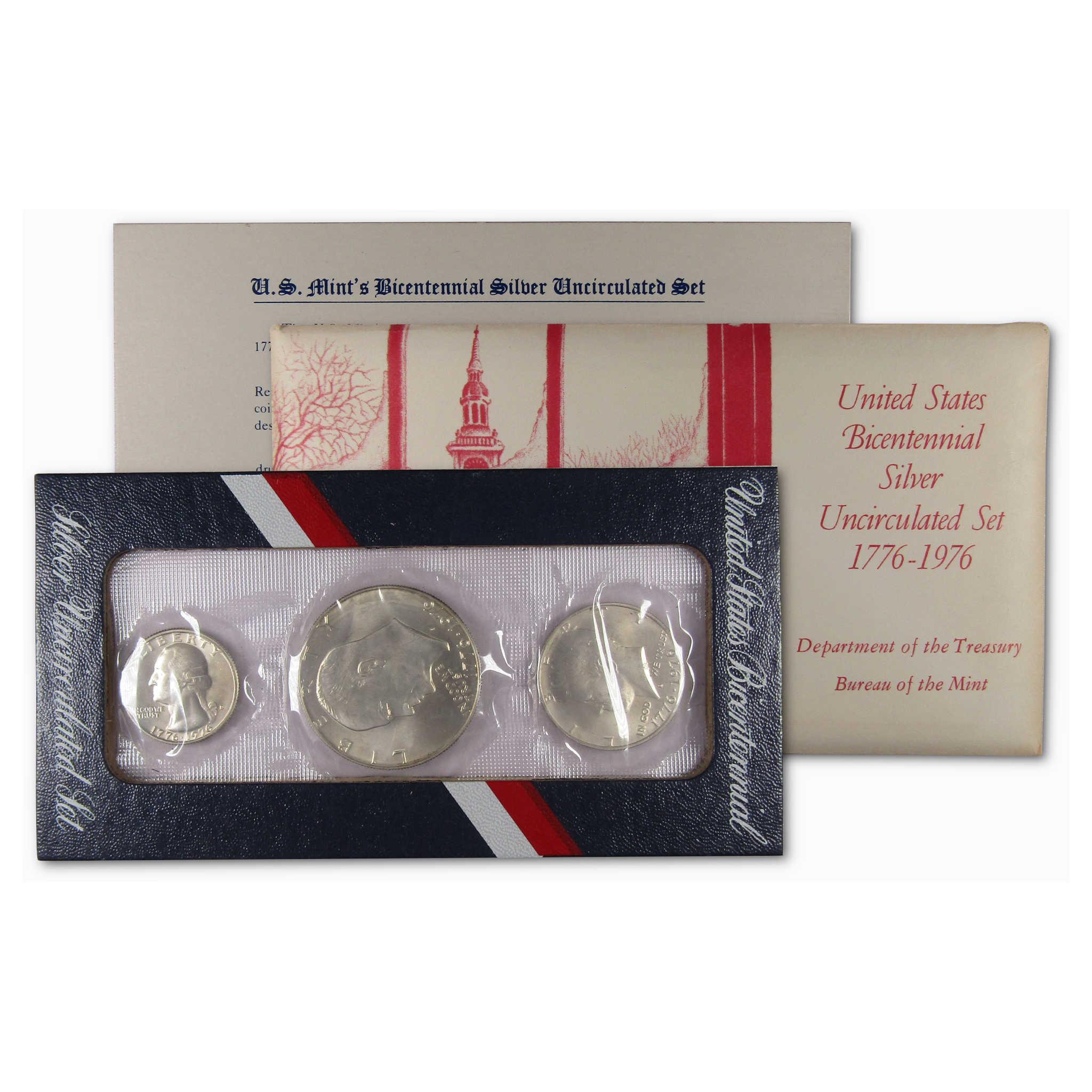 United States Bicentennial Silver Uncirculated coin set 1776-1976 with original packaging