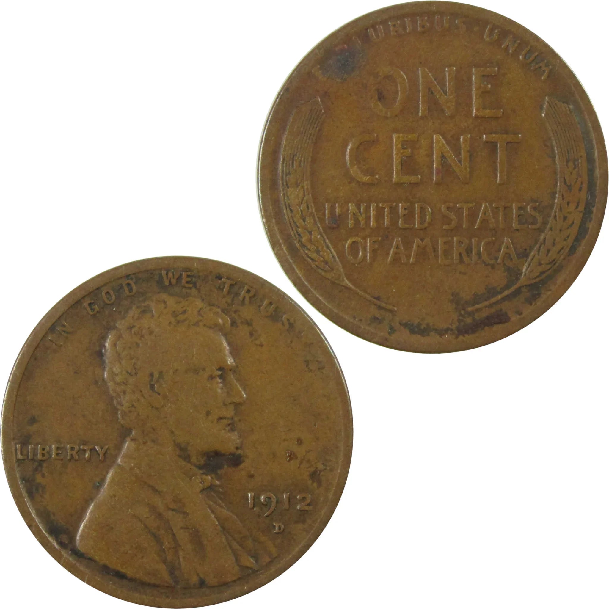 1912 D Lincoln Wheat Cent VF Very Fine Details Penny SKU:I25694