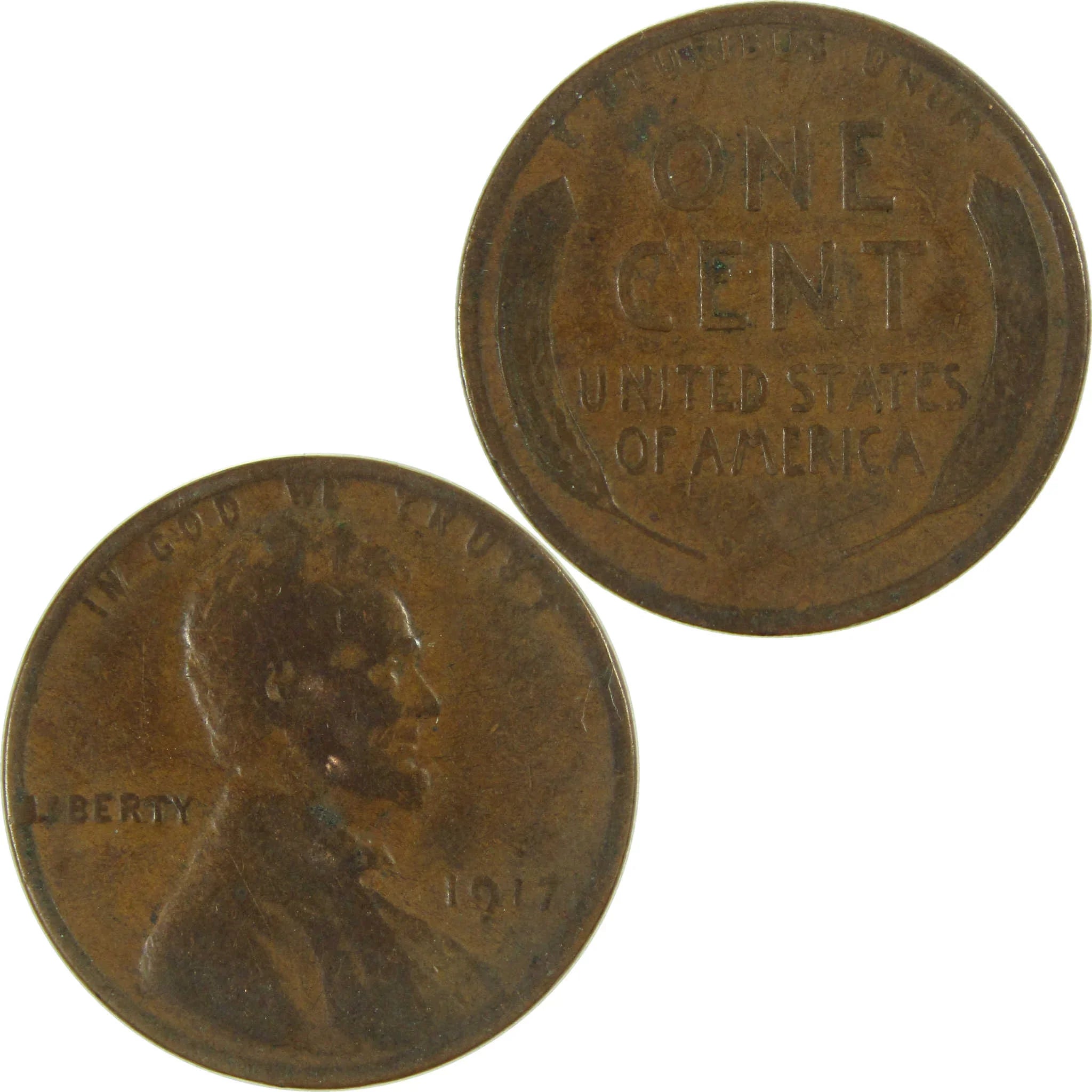 1917 Lincoln Wheat Cent VG Very Good Penny 1c Coin SKU:I26837