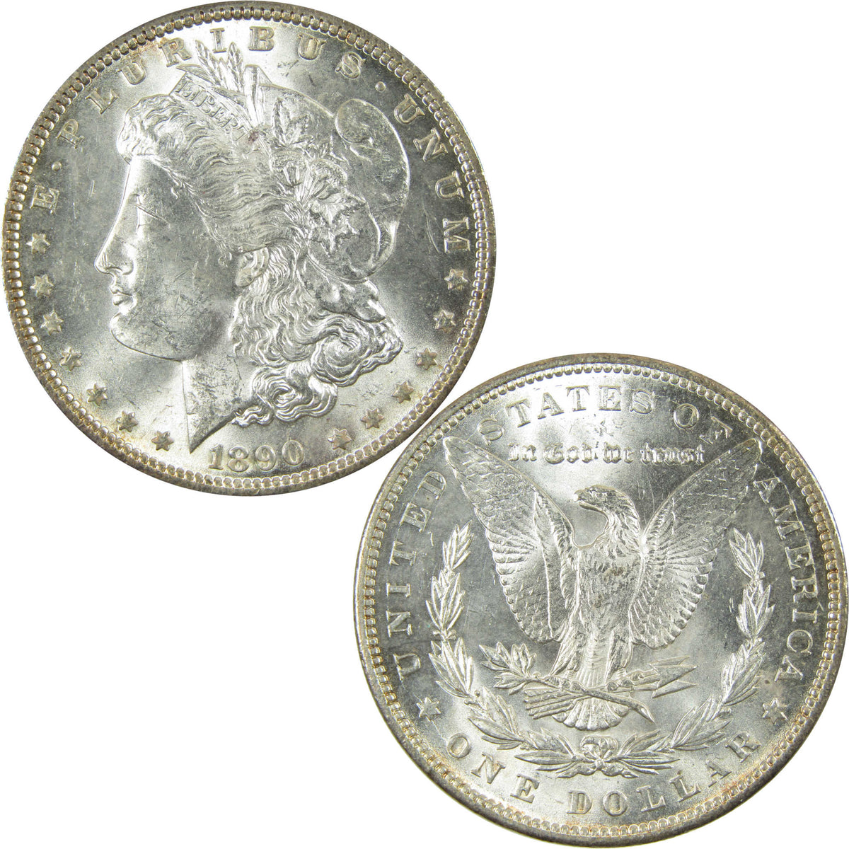 1890 Morgan Silver Dollar Uncirculated Mint State $1 Coin SKU:CP1687