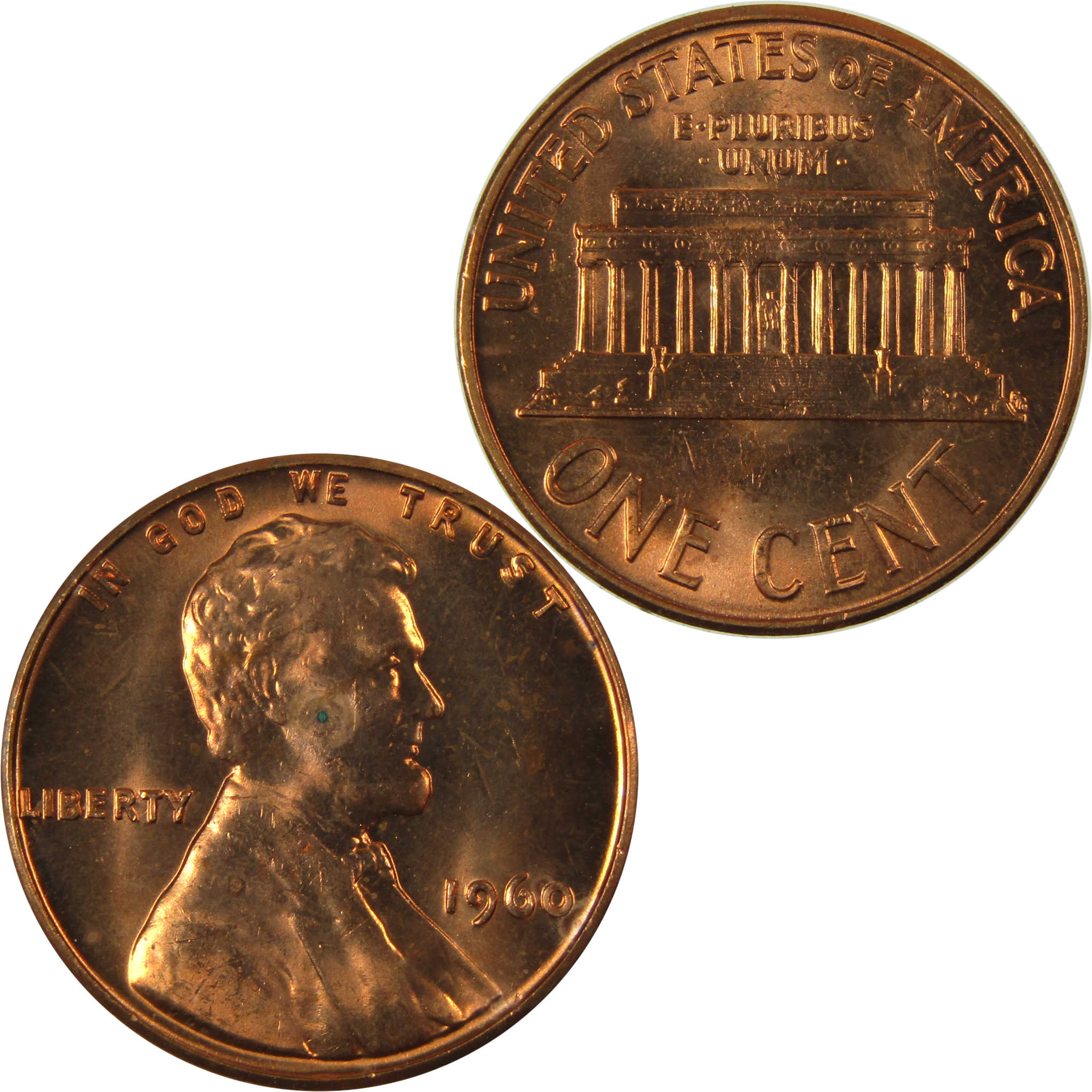 1960 Small Date Lincoln Memorial 1c Uncirculated Mint State SKU:I26583