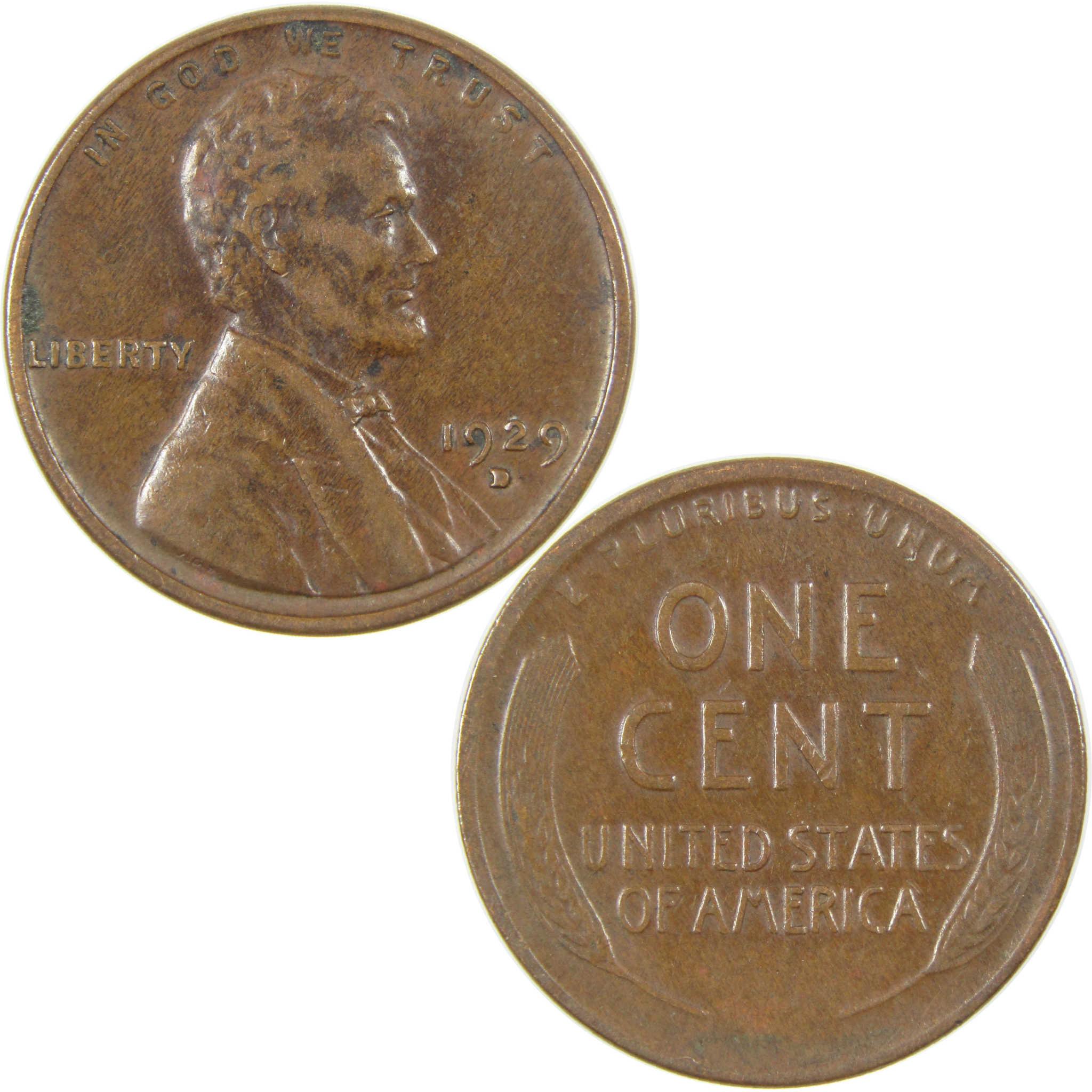 1929 D Lincoln Wheat Cent VF Very Fine Penny 1c Coin SKU:I27278