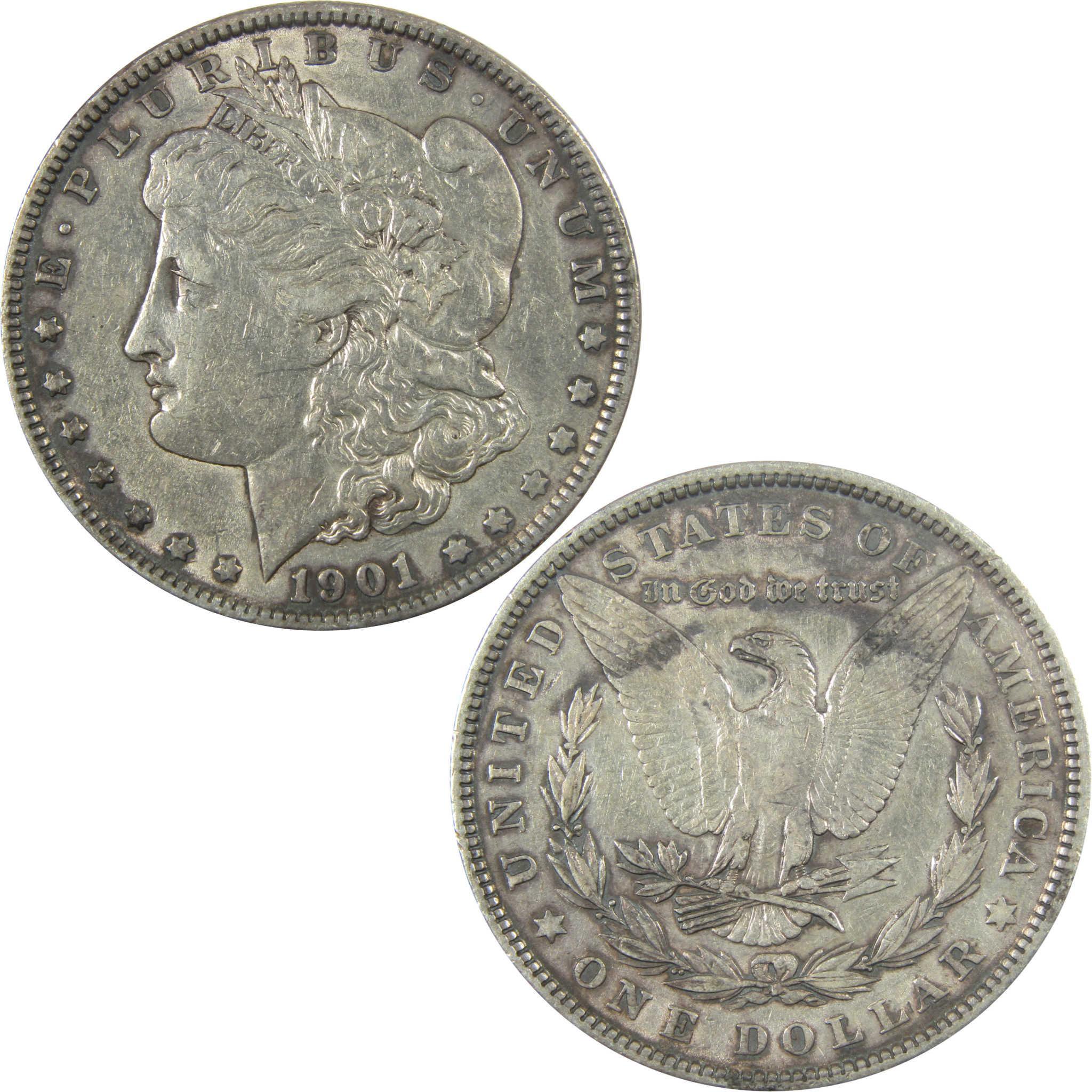 1901 Morgan Silver Dollar XF EF Extremely Fine Details SKU:I24985 - Morgan coin - Morgan silver dollar - Morgan silver dollar for sale - Profile Coins & Collectibles