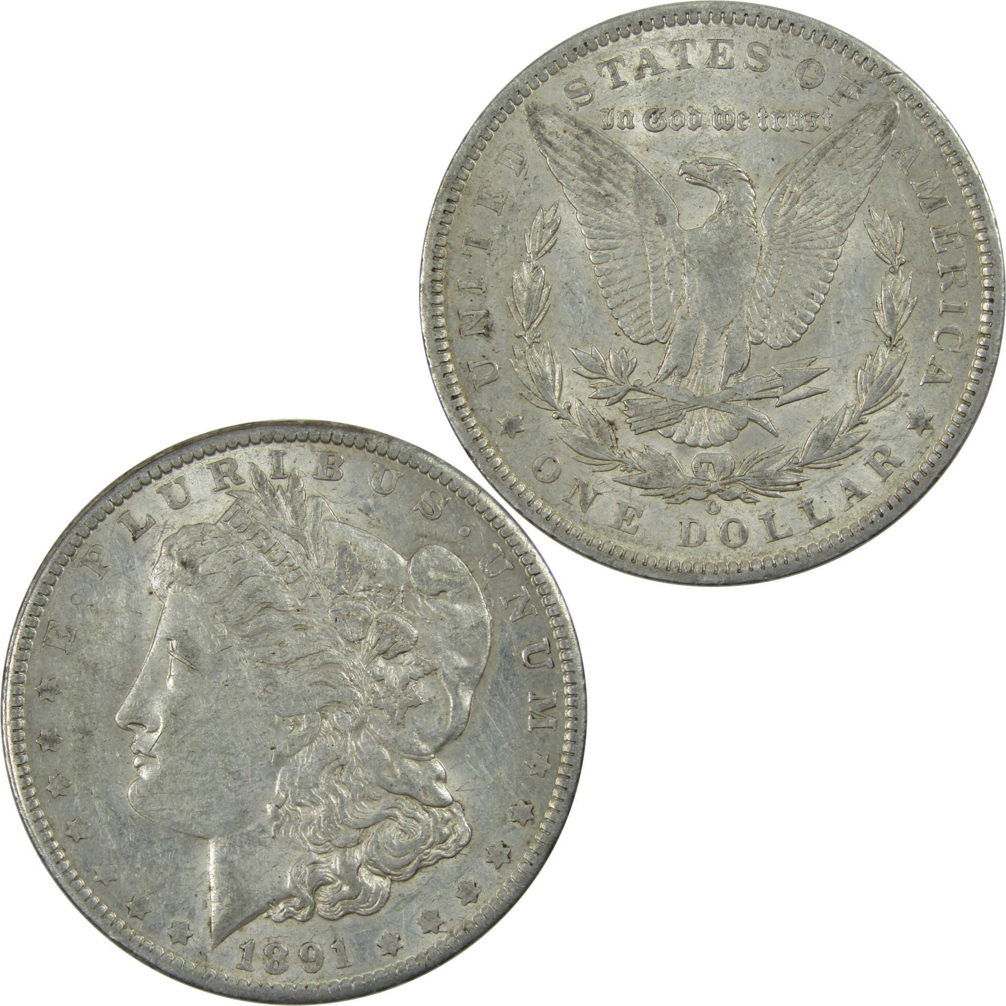 1891 O Morgan Dollar AU About Uncirculated Silver $1 Coin SKU:I12424 - Morgan coin - Morgan silver dollar - Morgan silver dollar for sale - Profile Coins & Collectibles