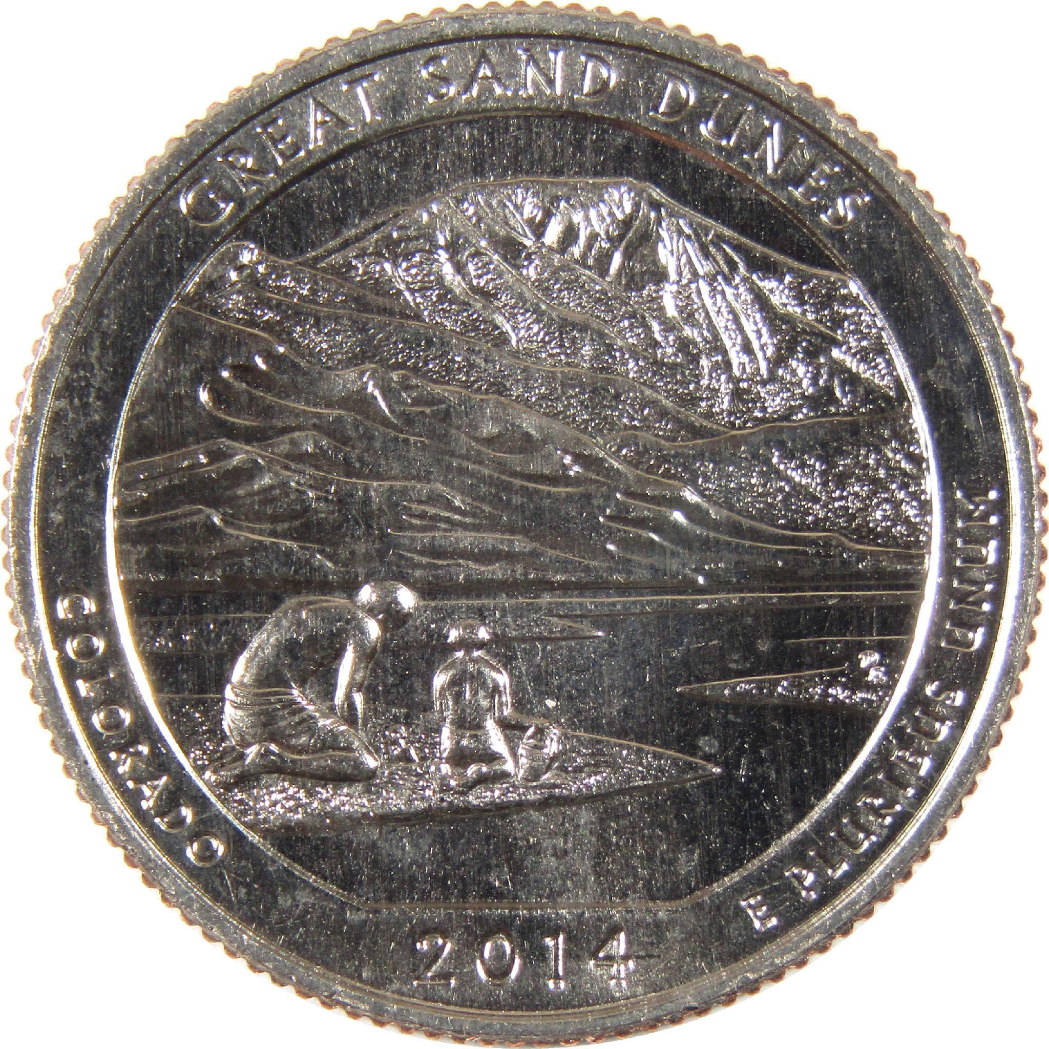 2014 S Great Sand Dunes National Park Quarter Uncirculated Clad 25c