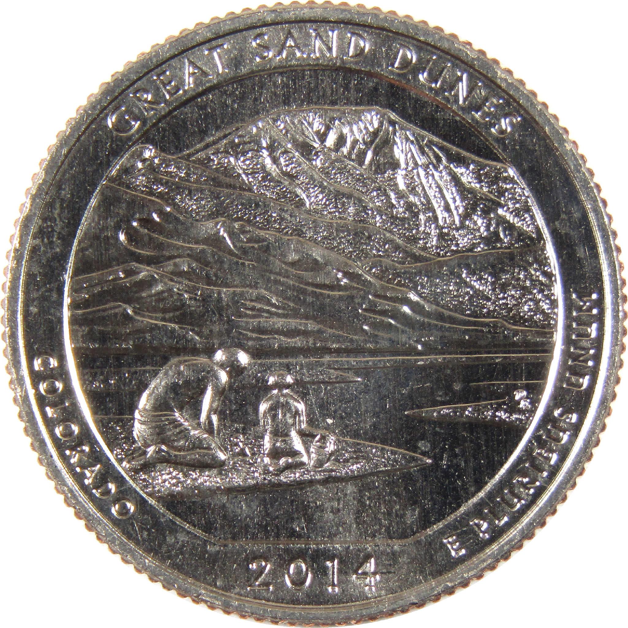 2014 S Great Sand Dunes National Park Quarter Uncirculated Clad 25c