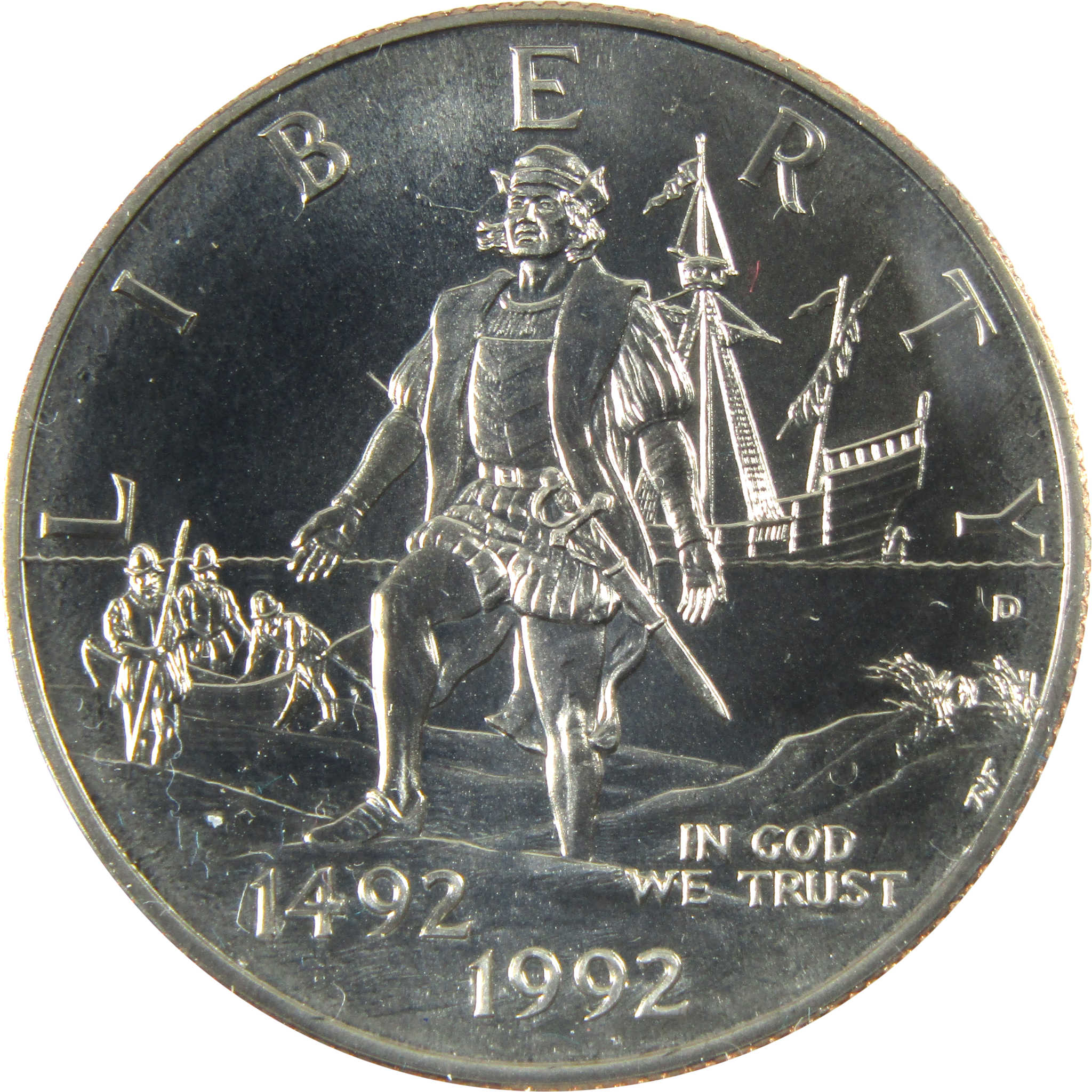 Christopher Columbus Commemorative 1992 D BU Clad 50c Coin SKU:CPC6576