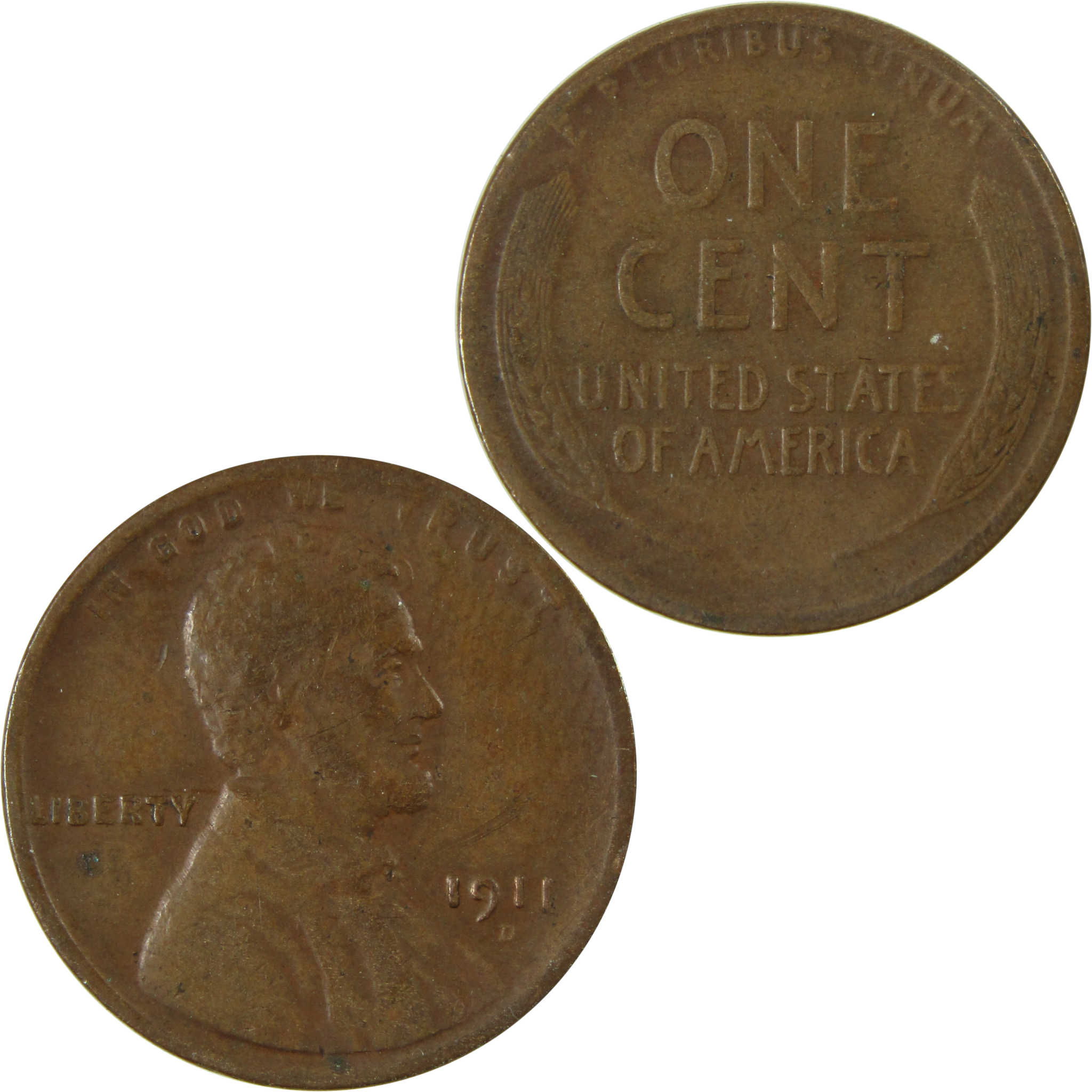 1911 D Lincoln Wheat Cent VF Very Fine Details Penny SKU:I26359