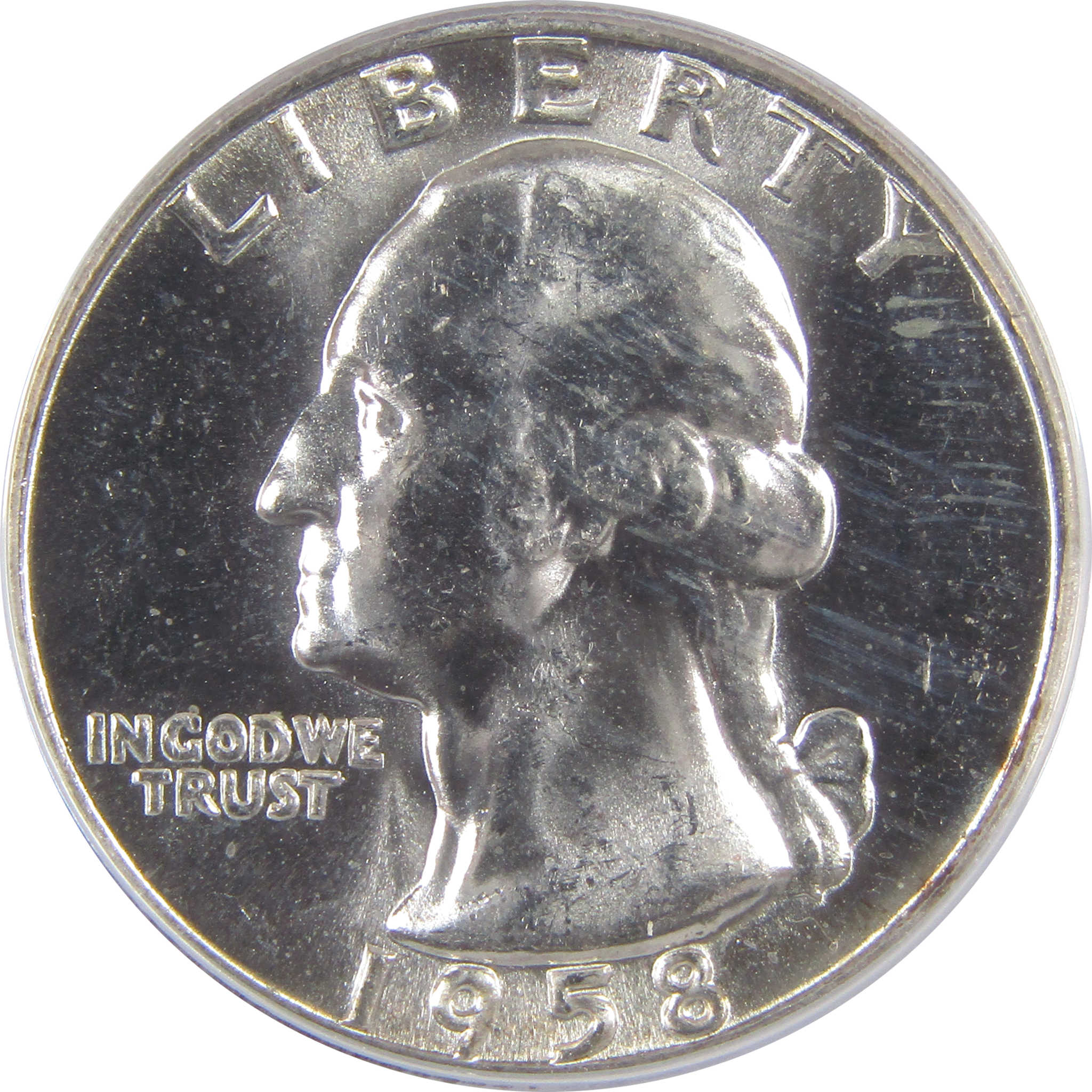 1958 Washington Quarter MS 63 ANACS Silver Uncirculated SKU:I18468