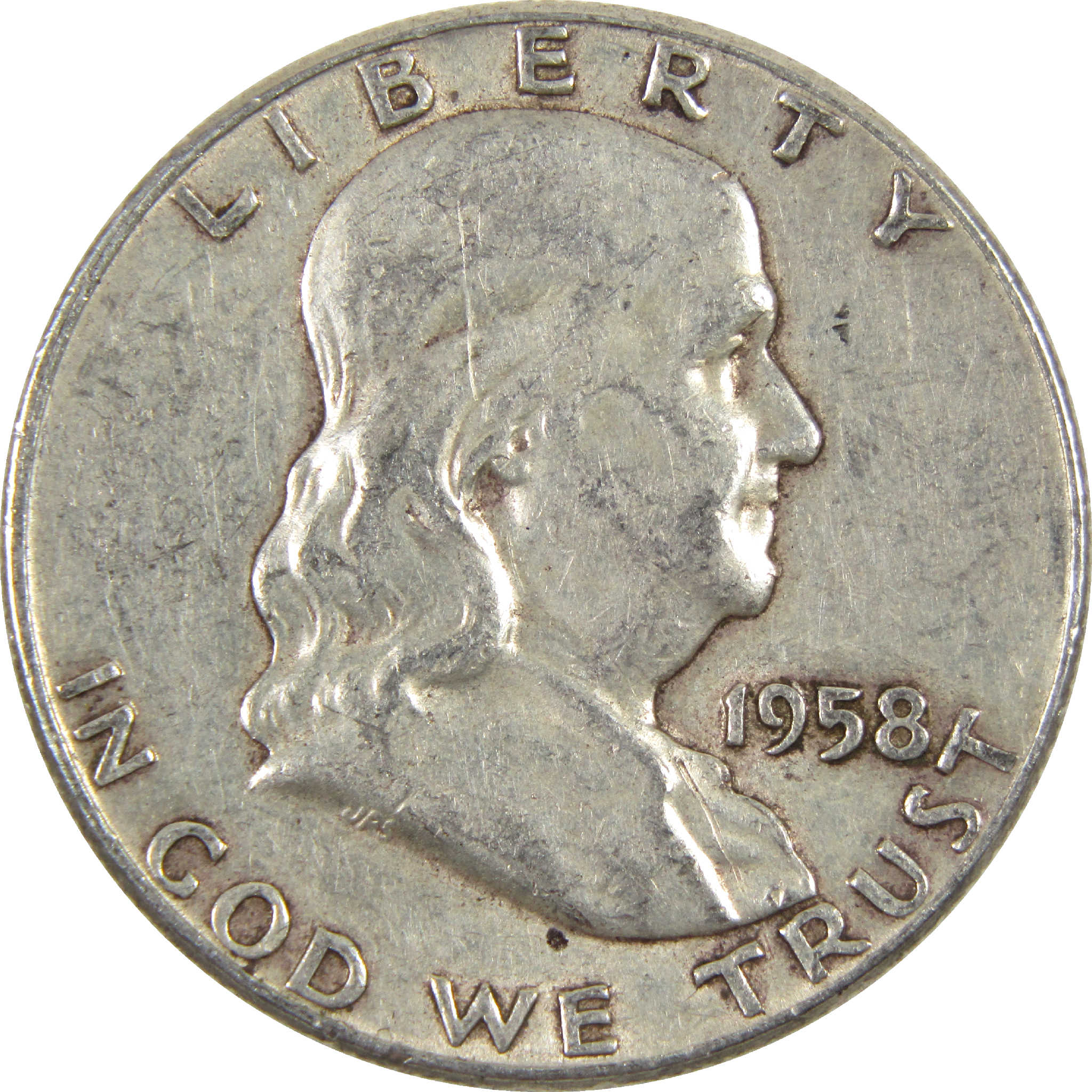 1958 Franklin Half Dollar G Good Silver 50c Coin